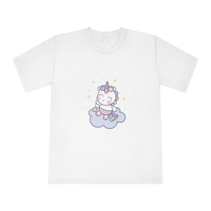 Hand Drawn Kawaii Unicorn Vector Cloud Unisex Classic Crewneck T Shirt