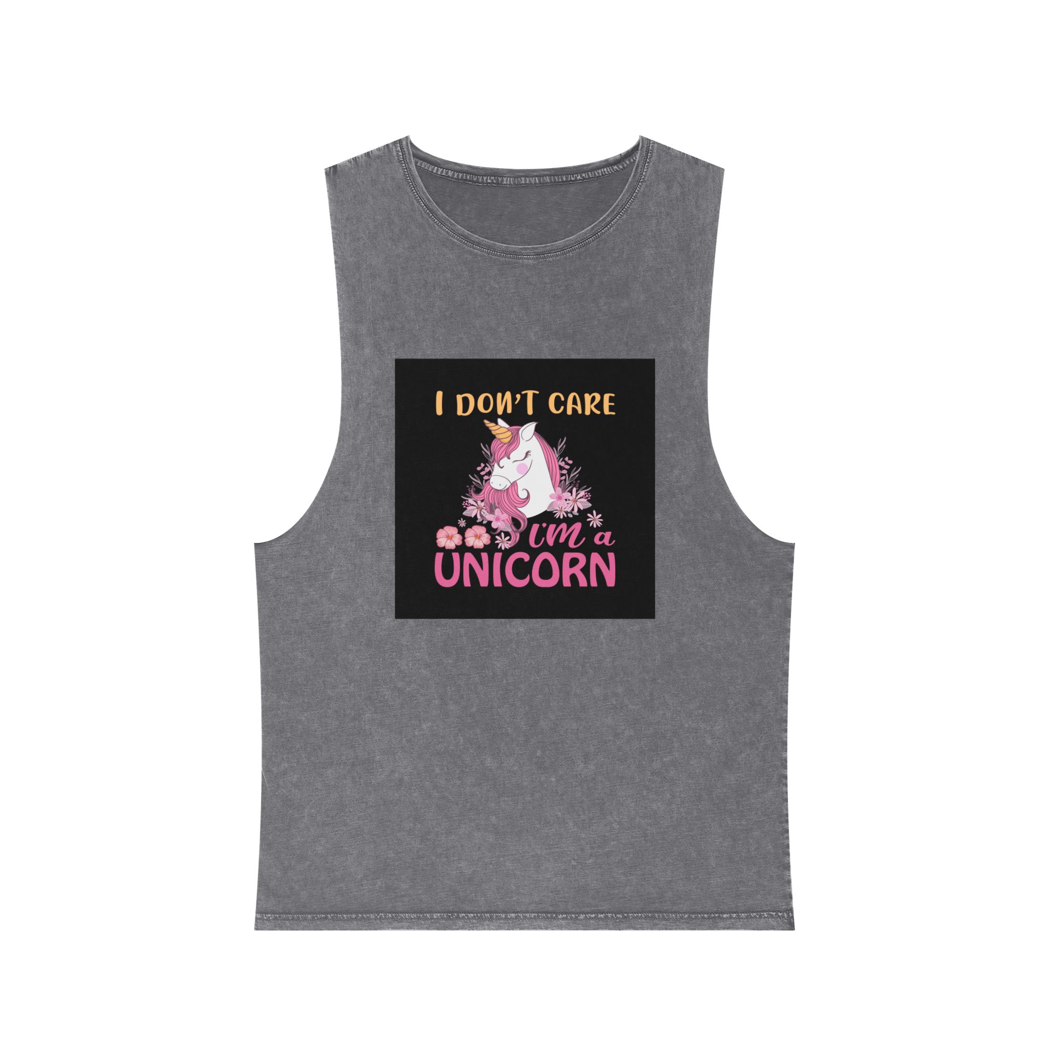 Unicorn 2 (1) Unisex Stonewash Tank Top - Image 9