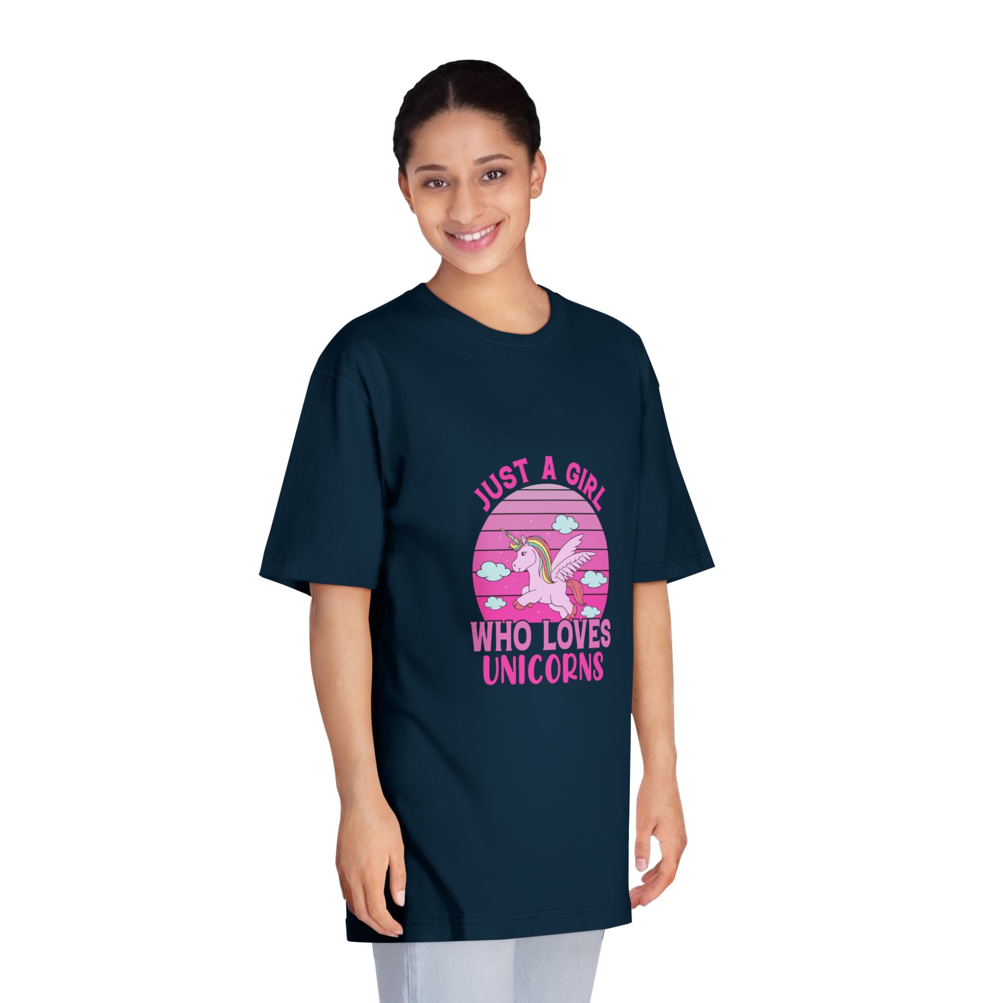 Just A Girl Who Loves Unicorns Unisex Classic Crewneck T Shirt - Image 19