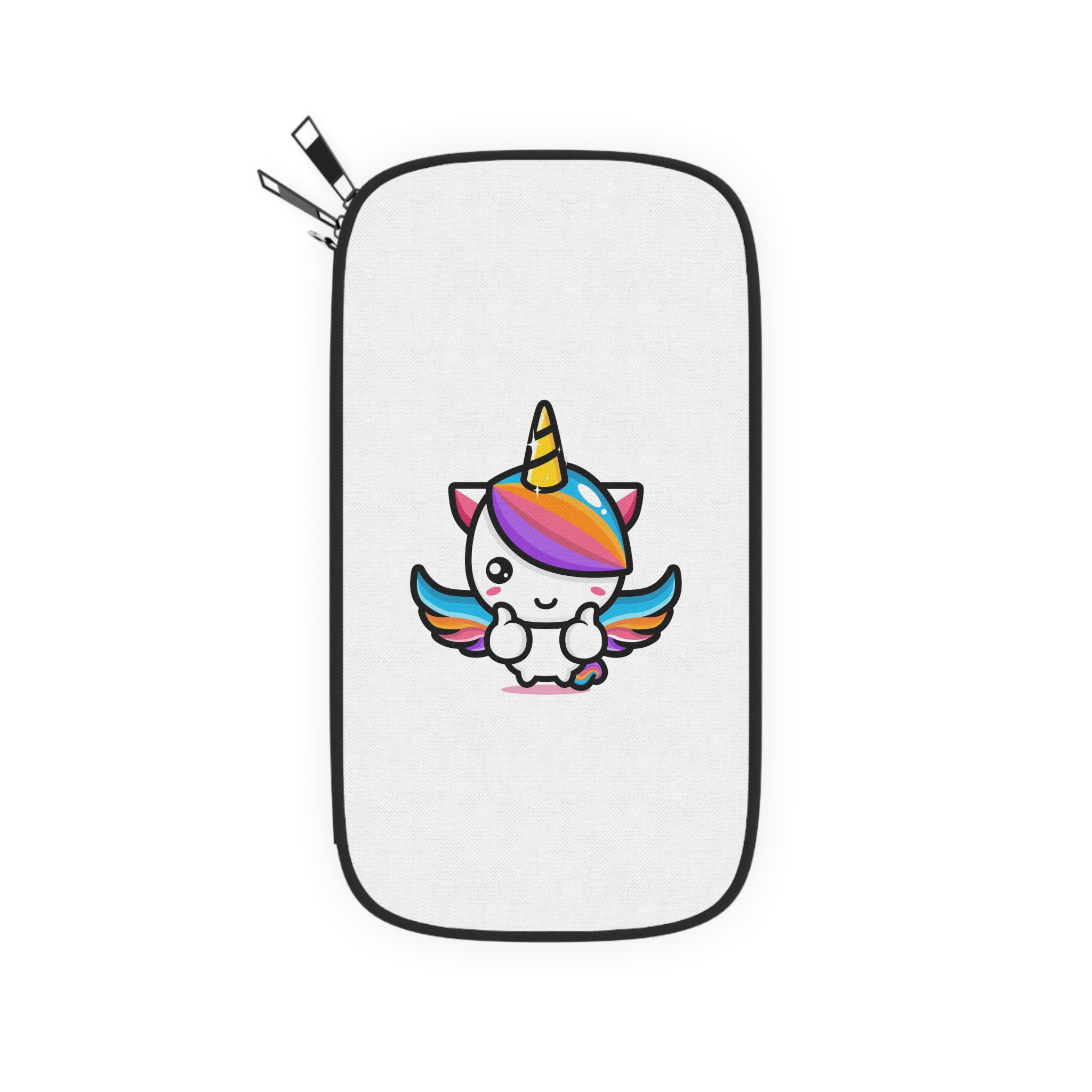Cute Unicorn Mascot Design Passport Wallet - Image 2