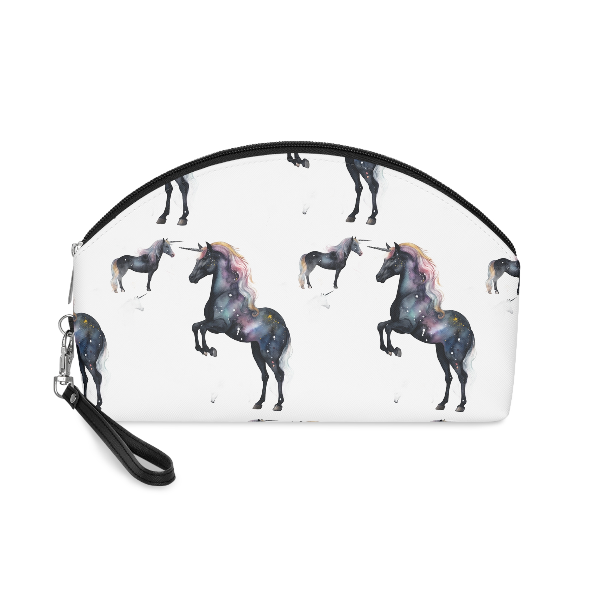 There Are Lot Different Unicorns That Are Painted Watercolor Generative Ai Makeup Bag