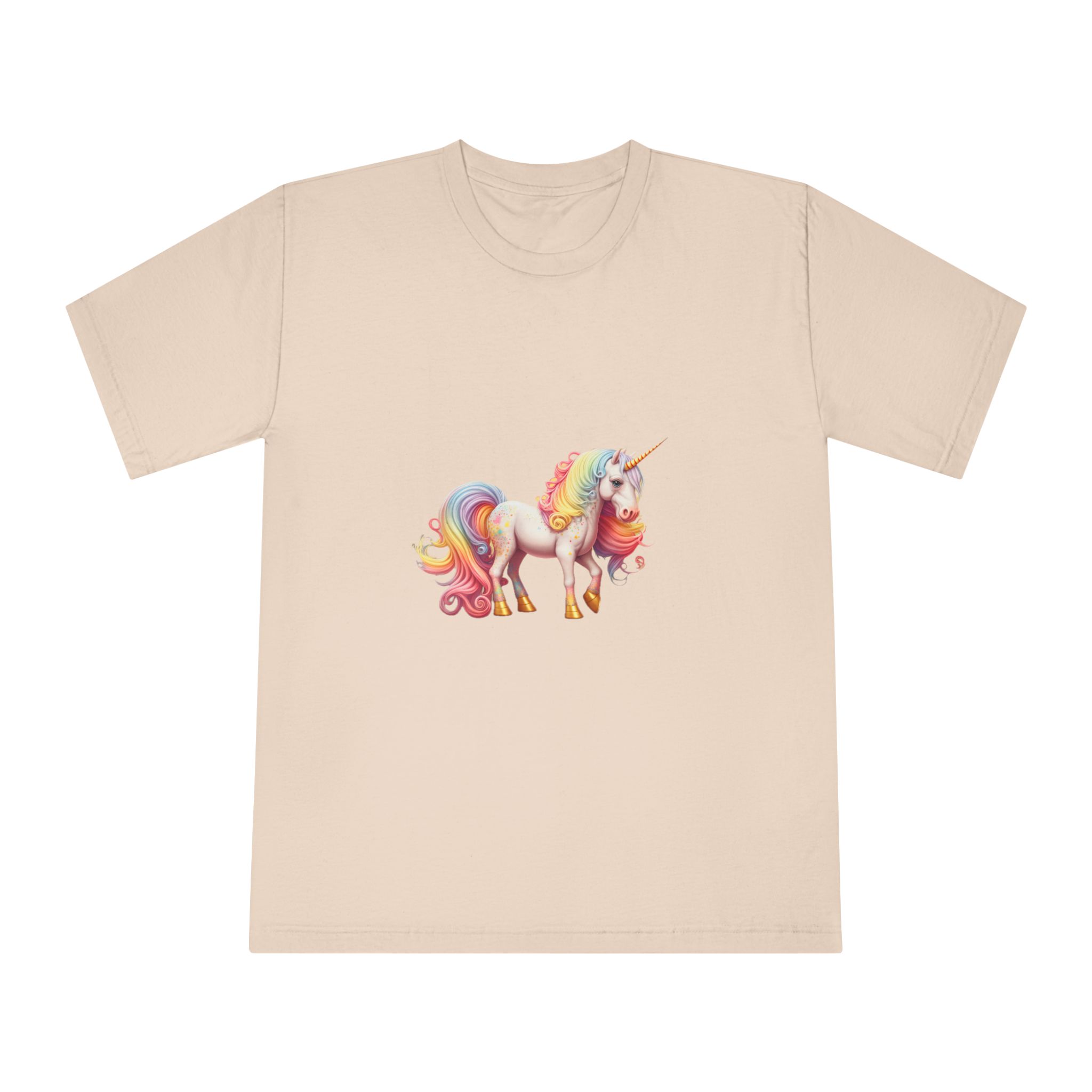 Cute Rainbow Unicorn Rainbow Colors Hair Fantasy Magic Unicorn Generative Ai Unisex Classic Crewneck T Shirt - Image 9