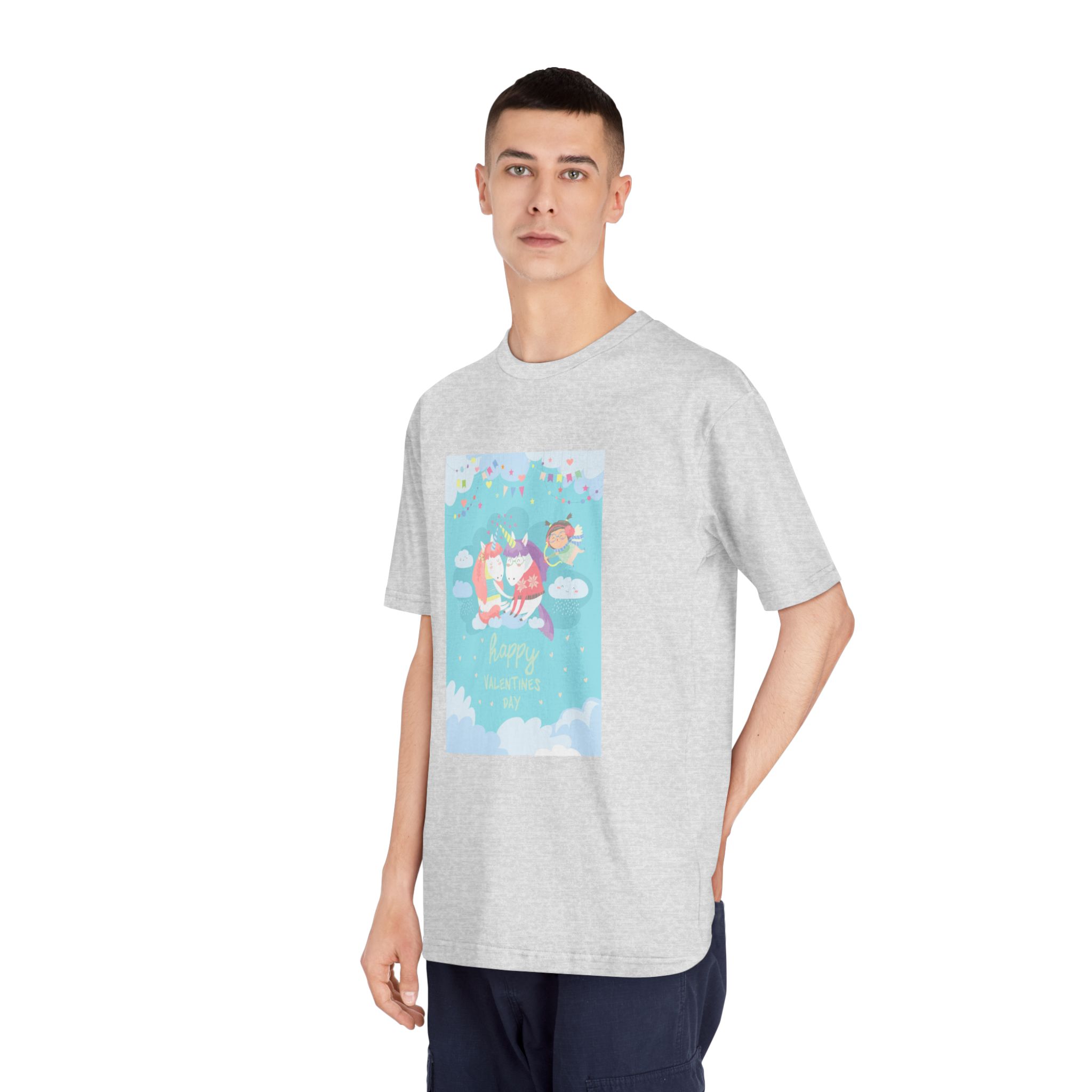 Cute Card With Fairy Unicorns Love Unisex Classic Crewneck T Shirt - Image 16