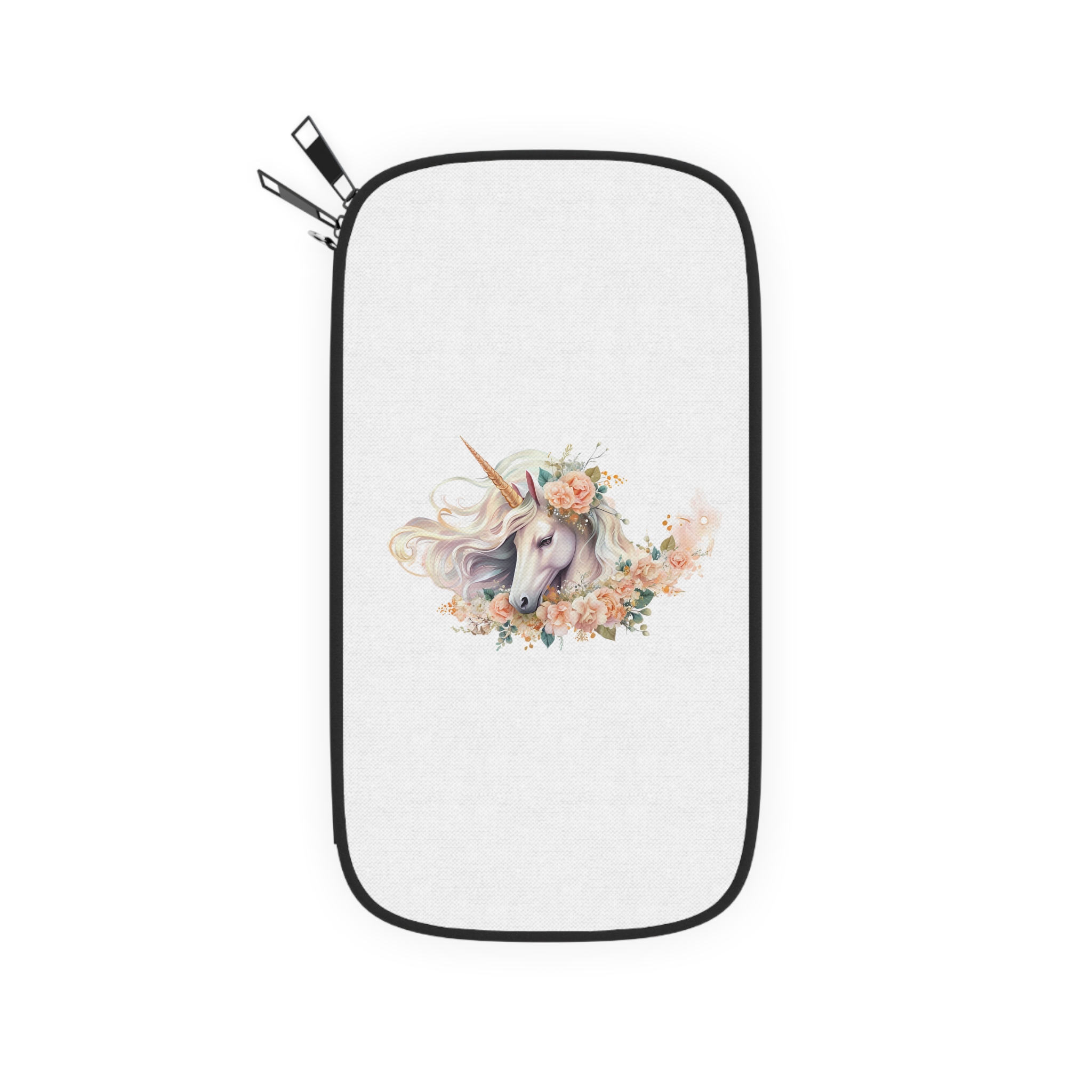 Beautiful Unicorn Card Template With Floral Wreath Generative Ai Passport Wallet - Image 2