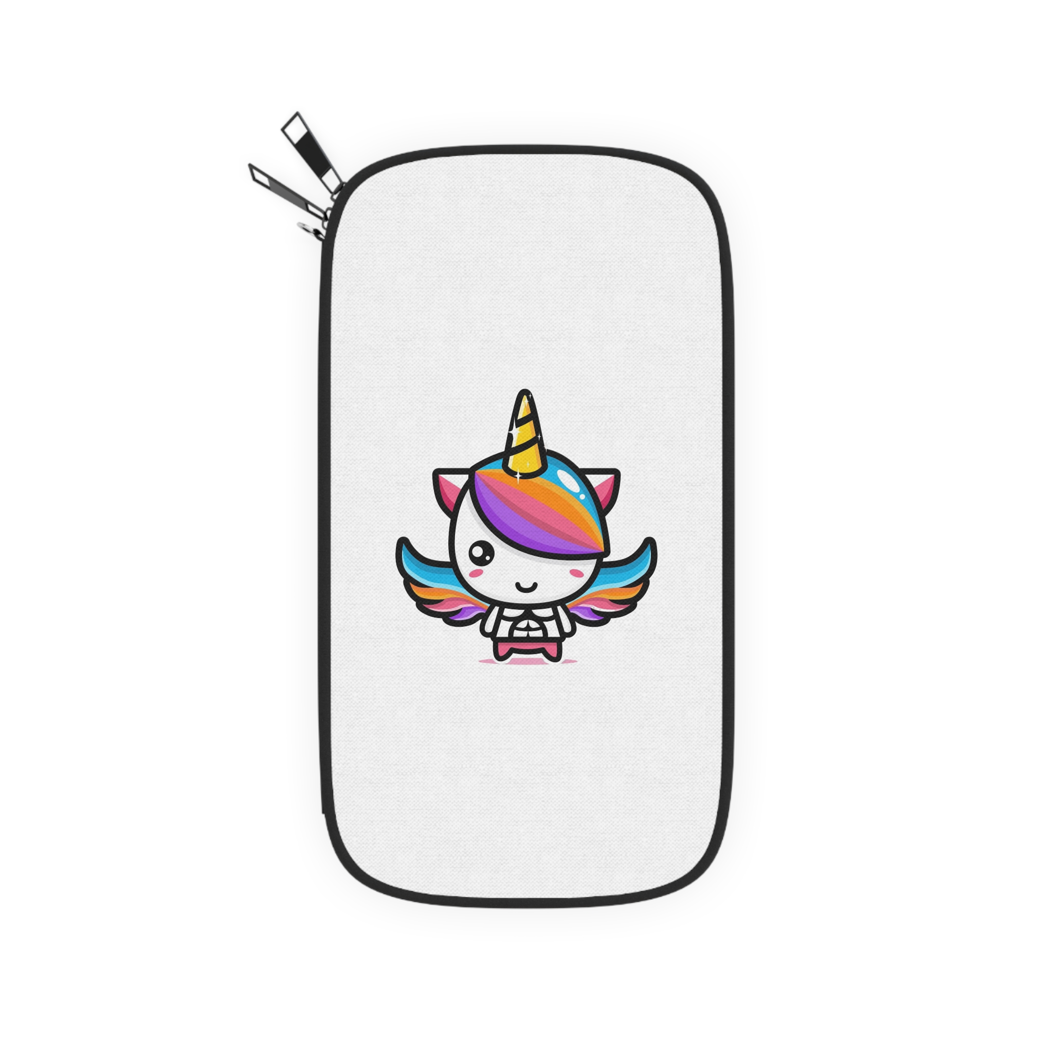 Cute Unicorn Mascot Design (4) Passport Wallet - Image 2