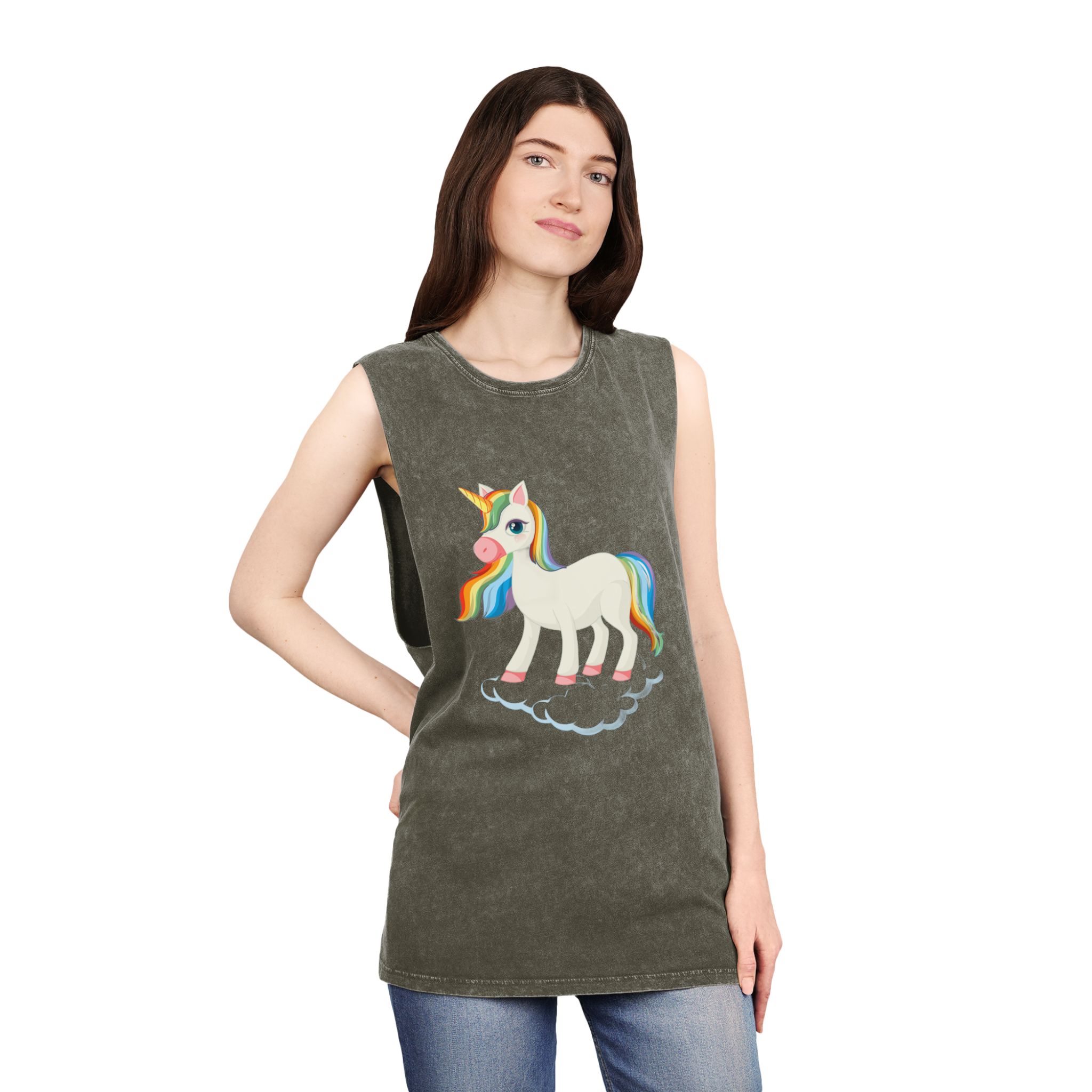 Unicorn V469 Unisex Stonewash Tank Top - Image 8