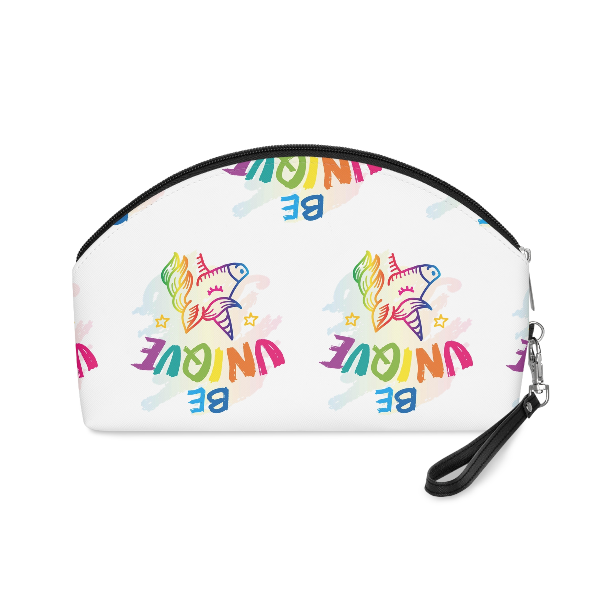 Colorful Unicorn With Words Be Unique It Makeup Bag - Image 2