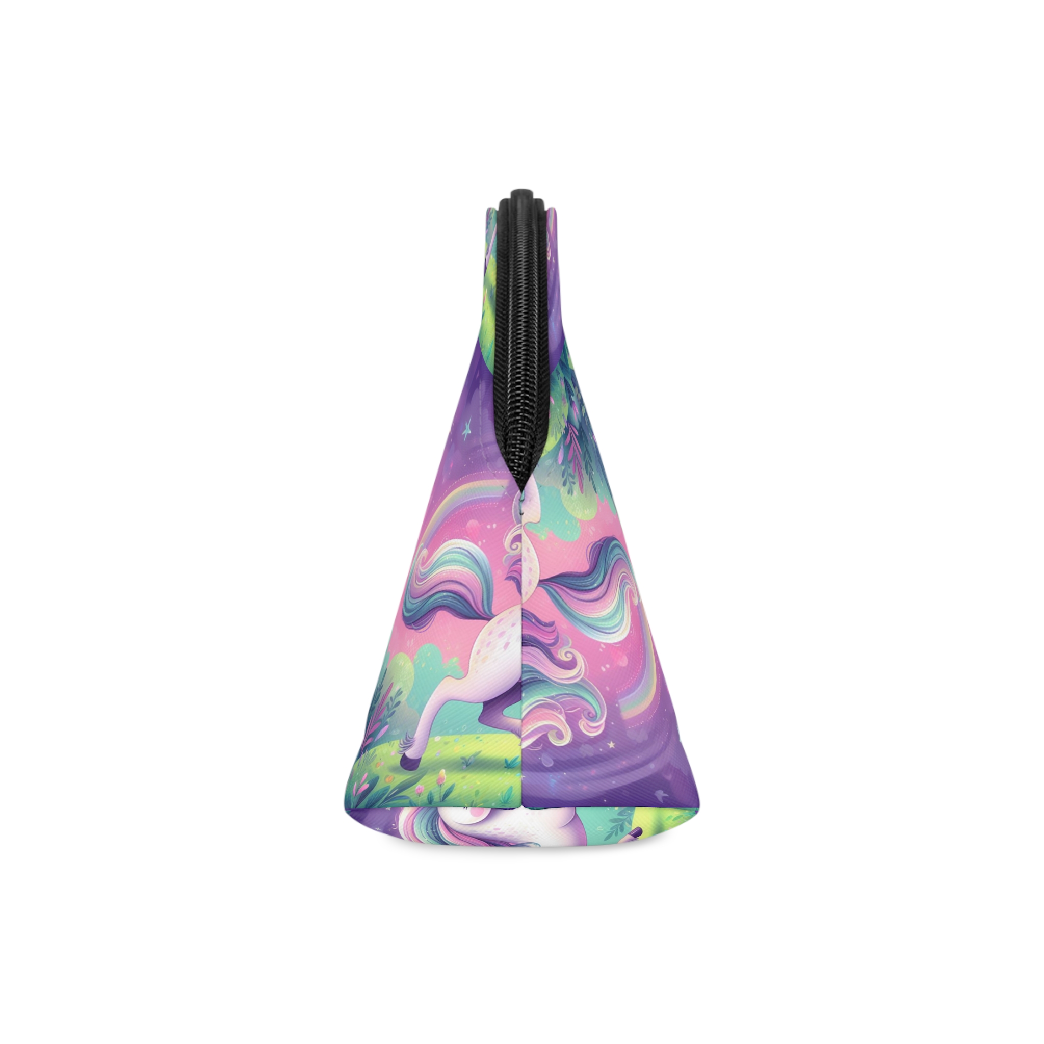 Beautiful Unicorn Running Magical Meadow Unicorn Background Images Whimsical Unicorn (47) Makeup Bag - Image 4
