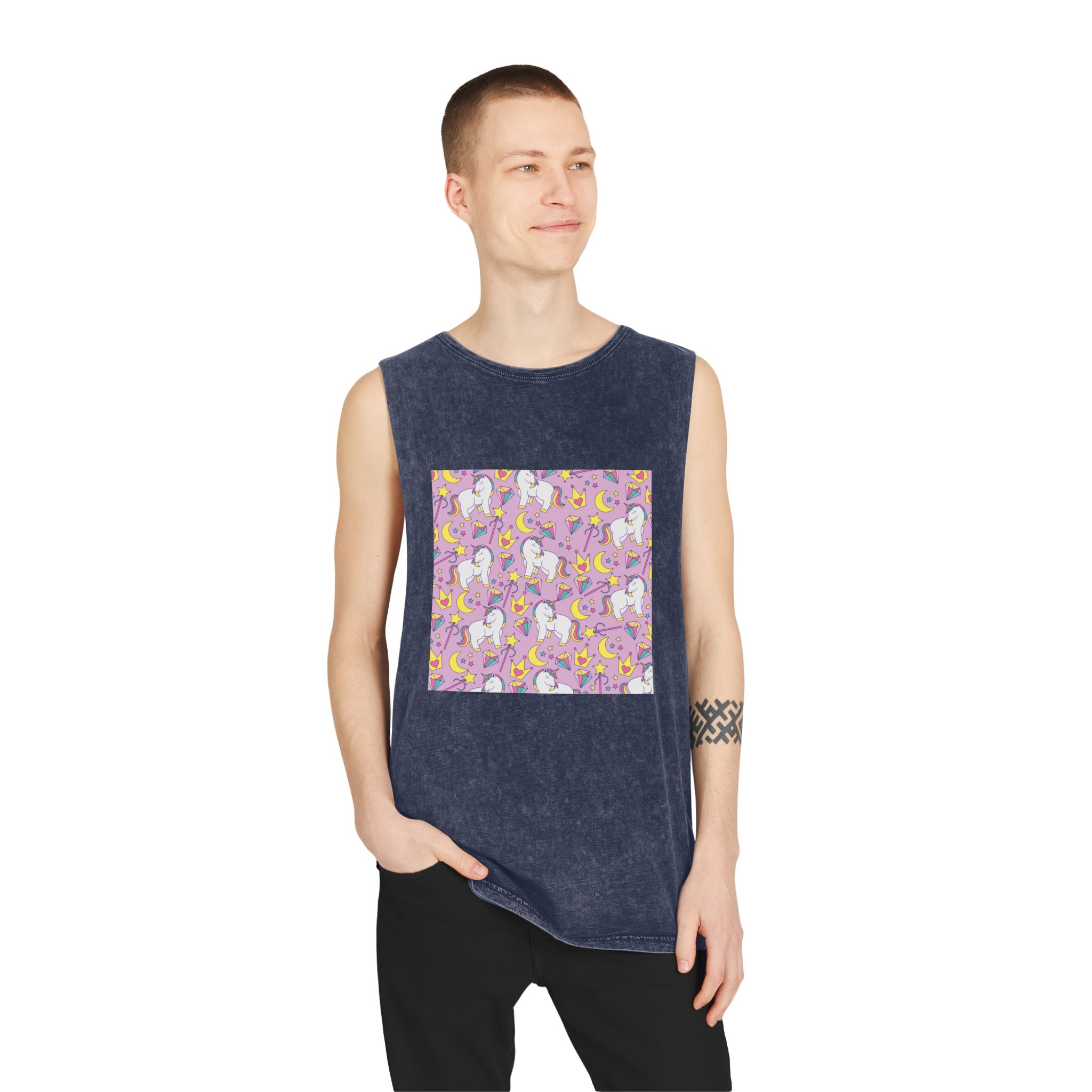 Unicorn V357 Unisex Stonewash Tank Top - Image 15