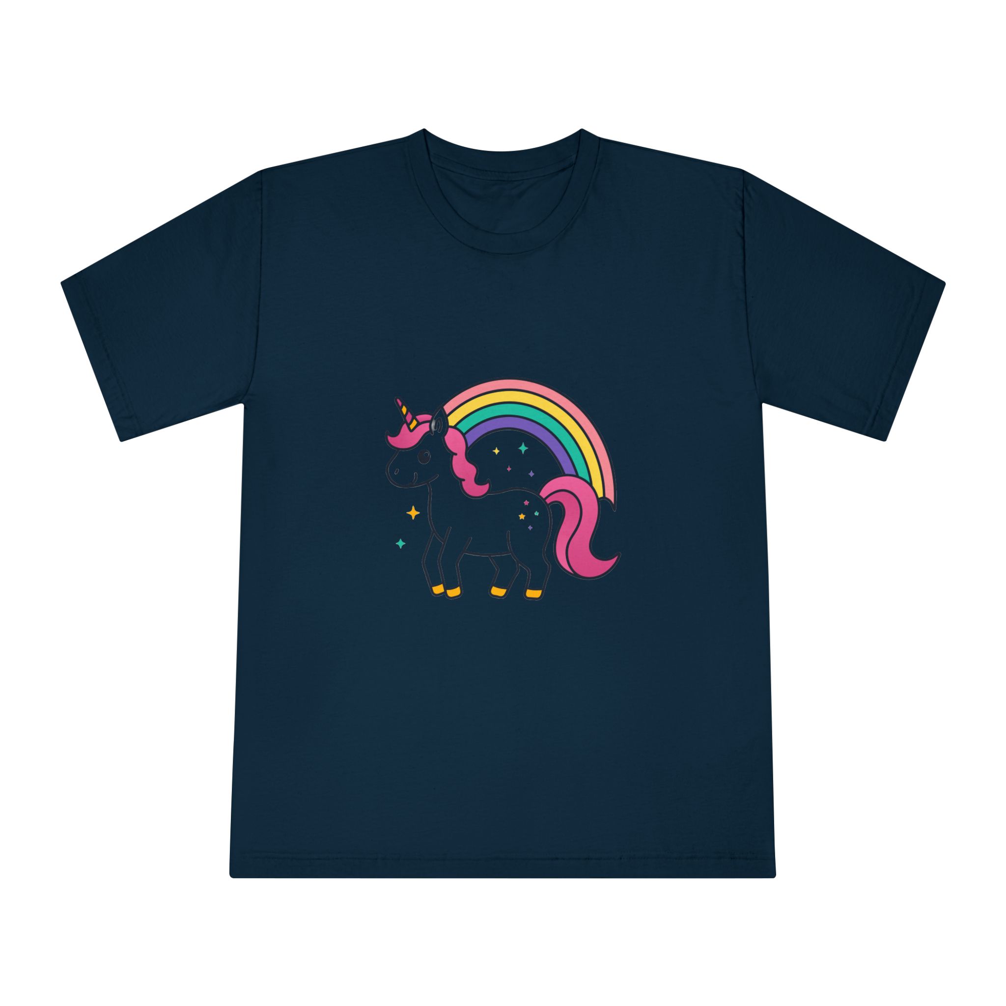 Unicorn Coloring Page Hand Drawing Illustration Children Unisex Classic Crewneck T Shirt - Image 17