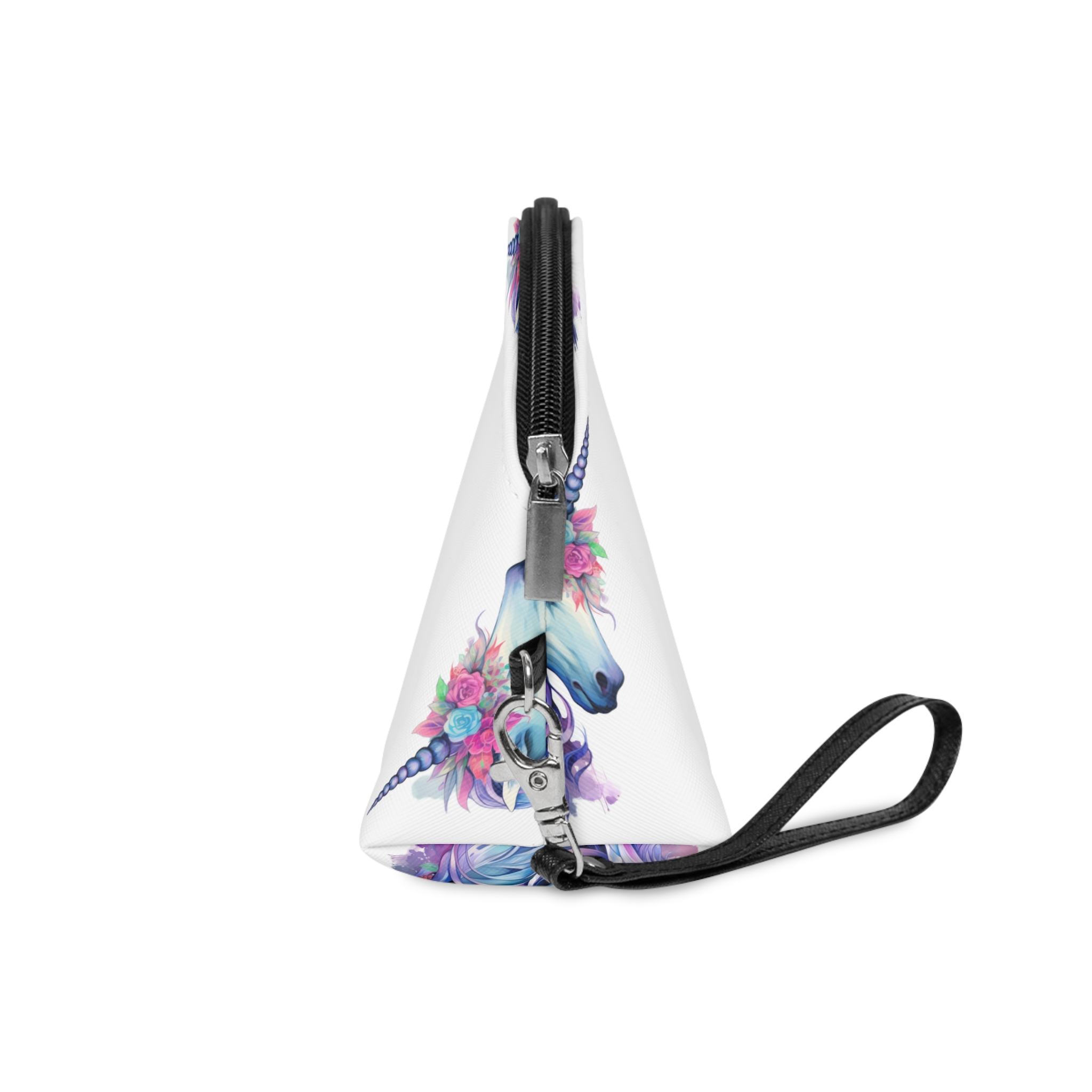 Watercolor Fantasy Unicorn Clip Art Makeup Bag - Image 3