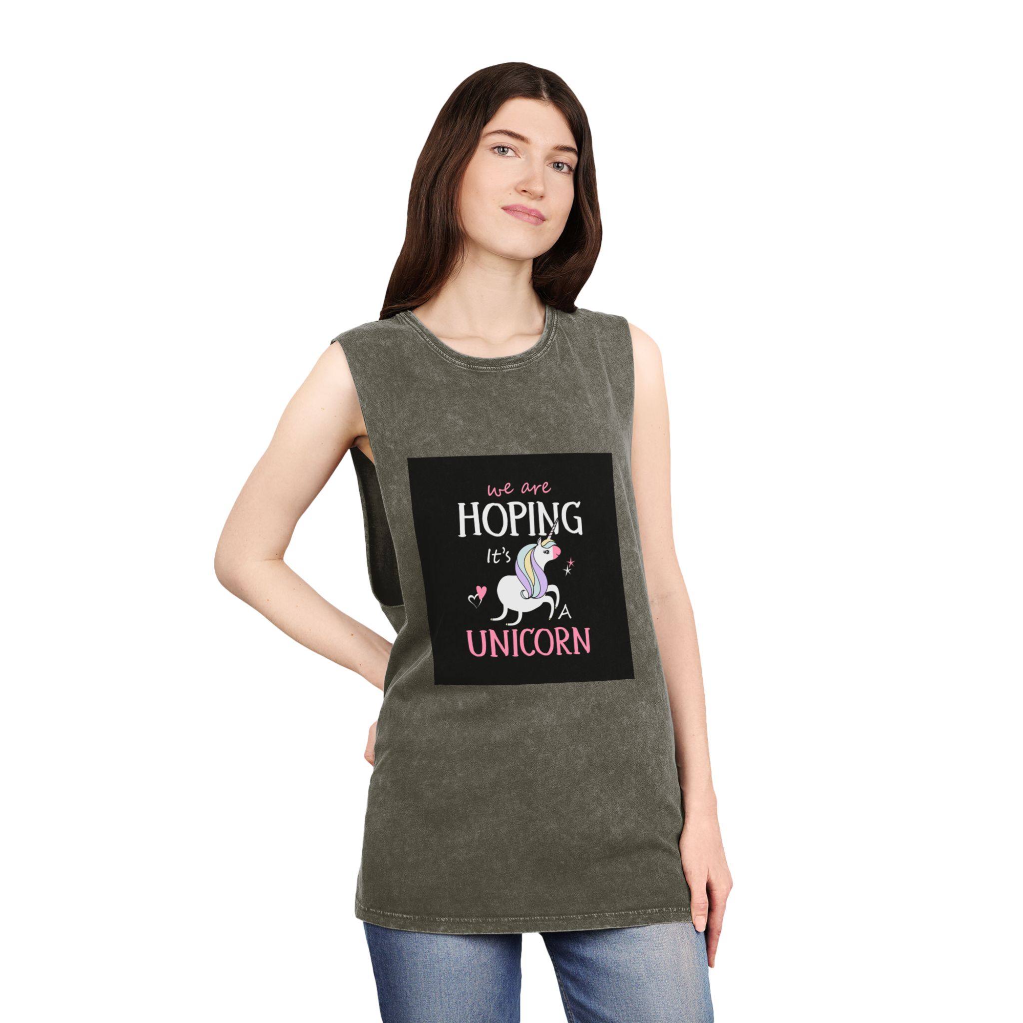 Unicorn 15 Unisex Stonewash Tank Top - Image 8