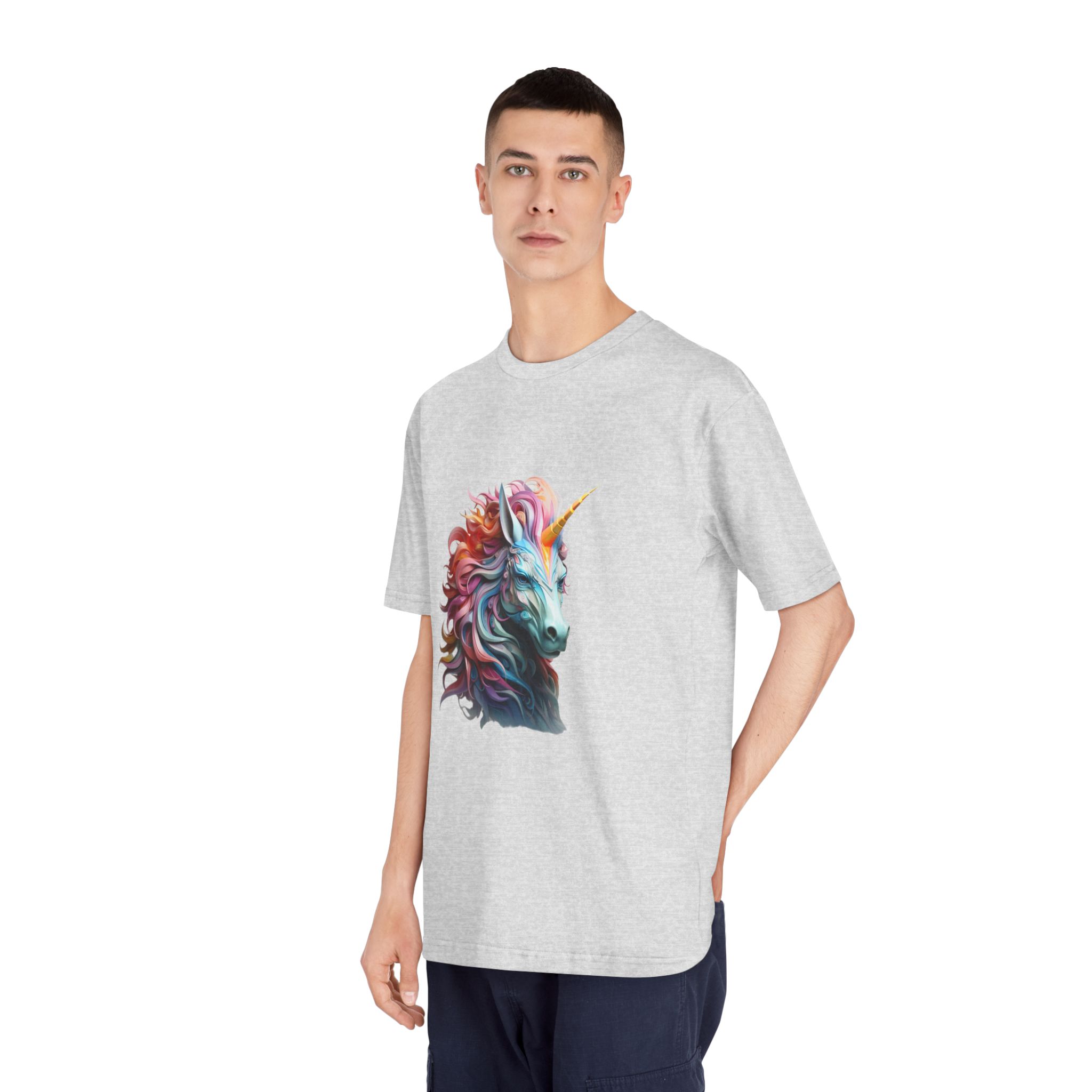 Colorful 3d Unicorn With Colorful Mane Unisex Classic Crewneck T Shirt - Image 16
