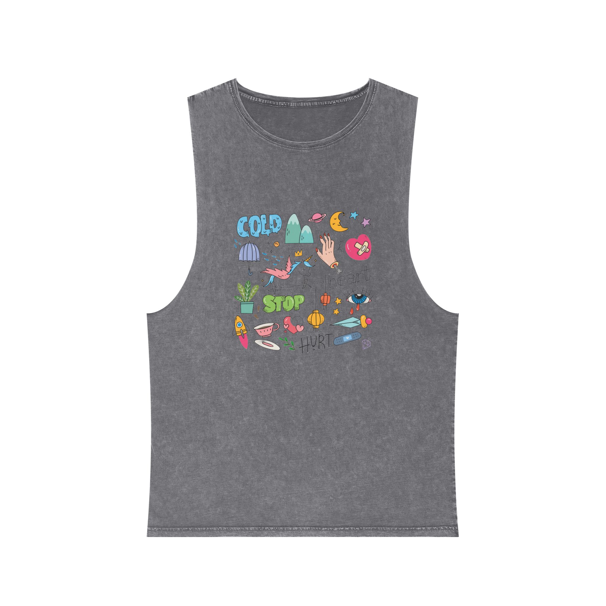 Unicorn V147 Unisex Stonewash Tank Top - Image 9
