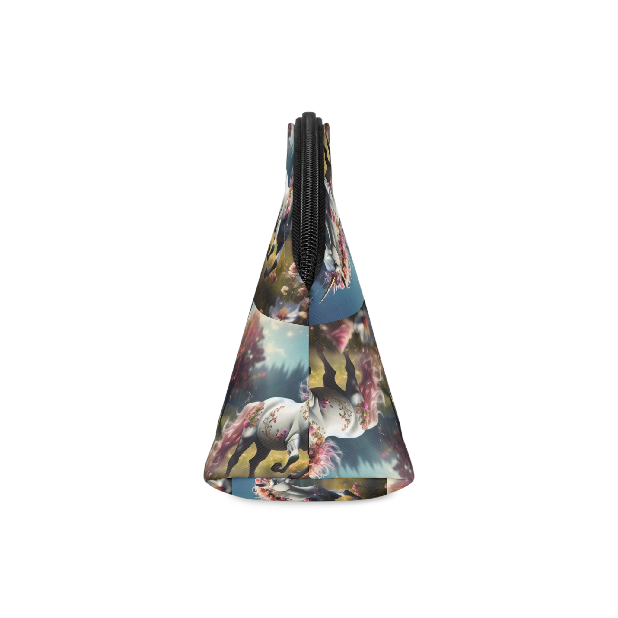 Beautiful Unicorn Running Magical Meadow Unicorn Background Images Whimsical Unicorn (38) Makeup Bag - Image 4