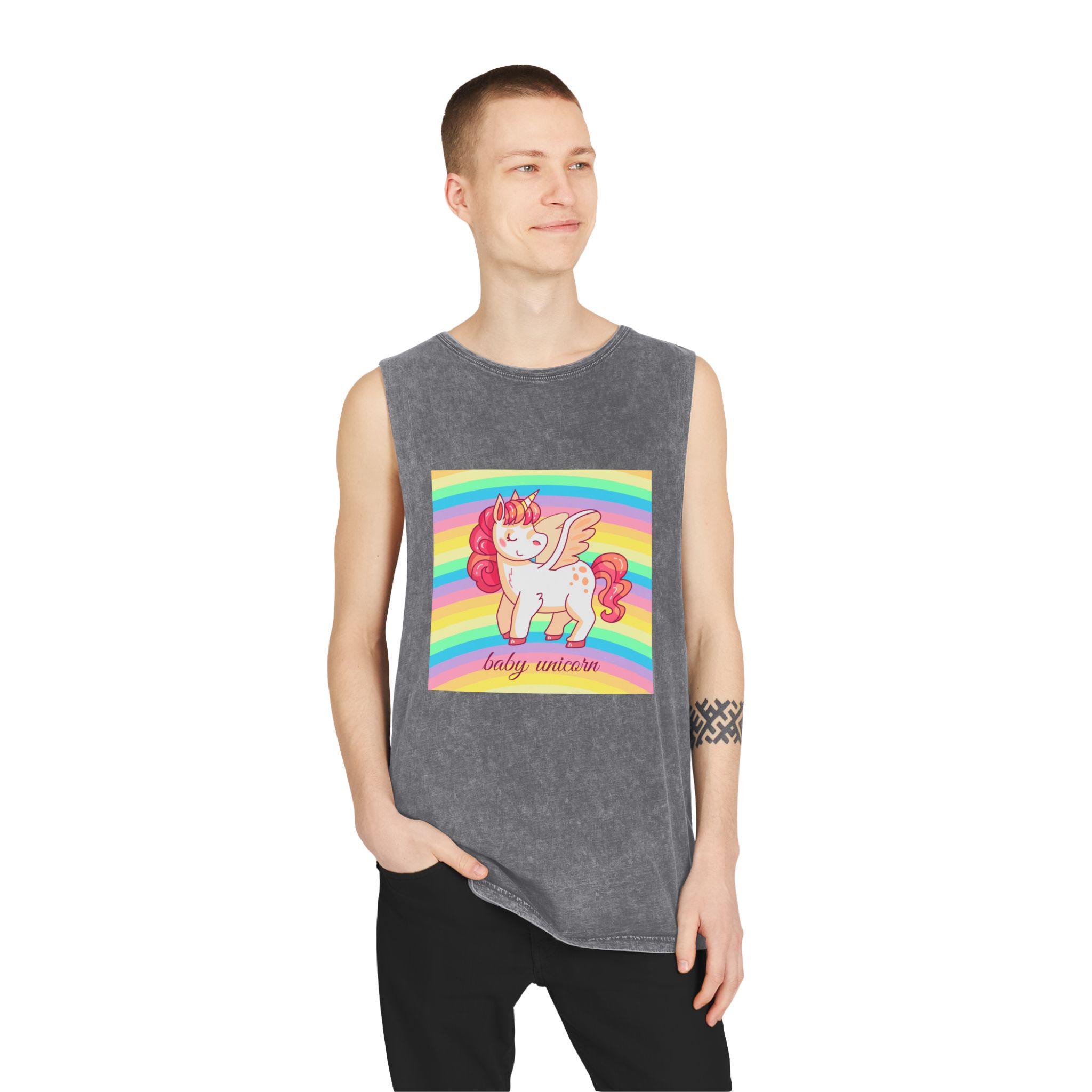 Unicorn V367 Unisex Stonewash Tank Top - Image 11