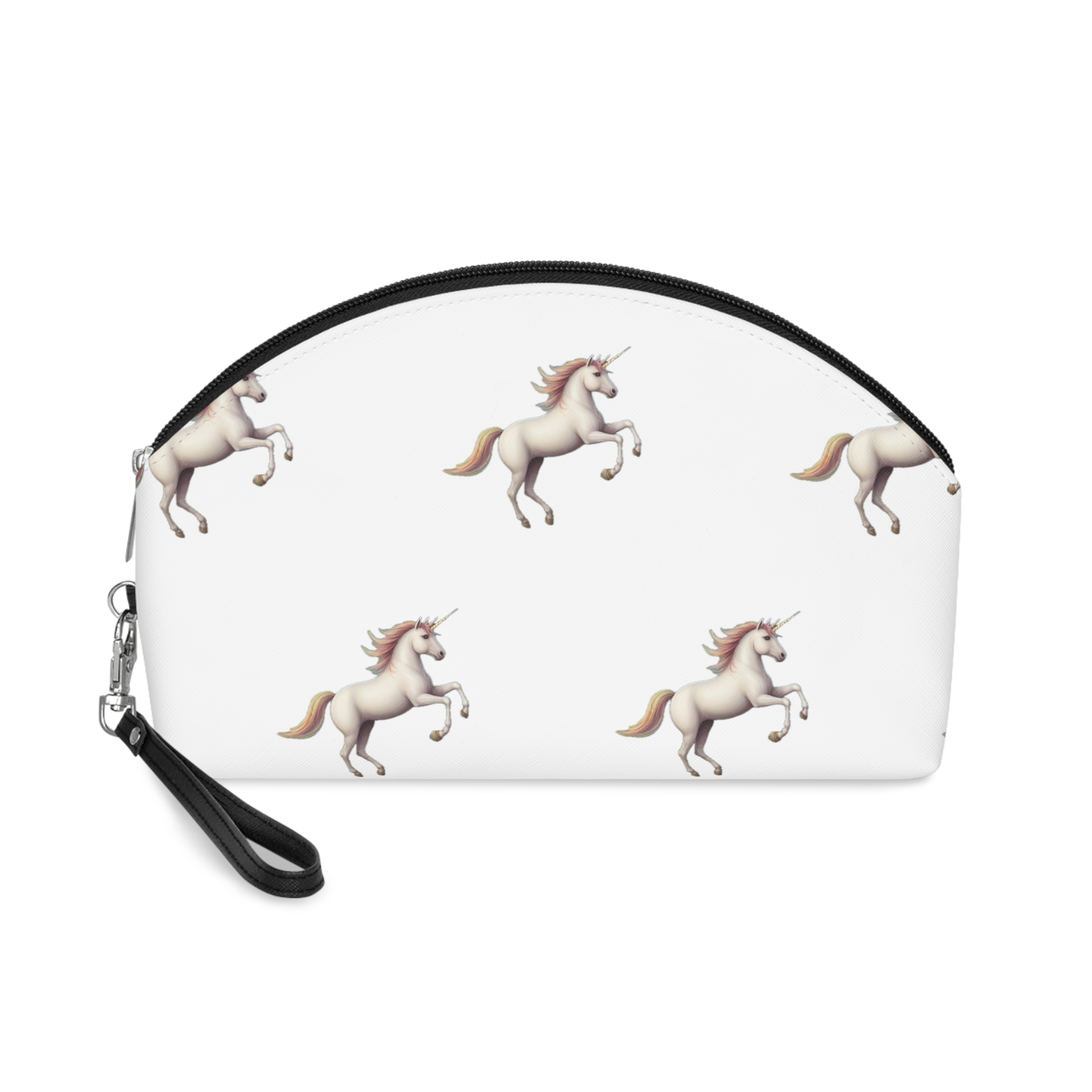Beautiful Unicorn Running Magical Meadow Unicorn Background Images Whimsical Unicorn (42) Makeup Bag