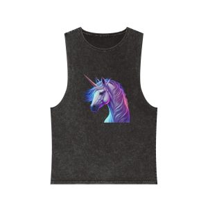 Adorable Colorful Unicorn Copy Unisex Stonewash Tank Top