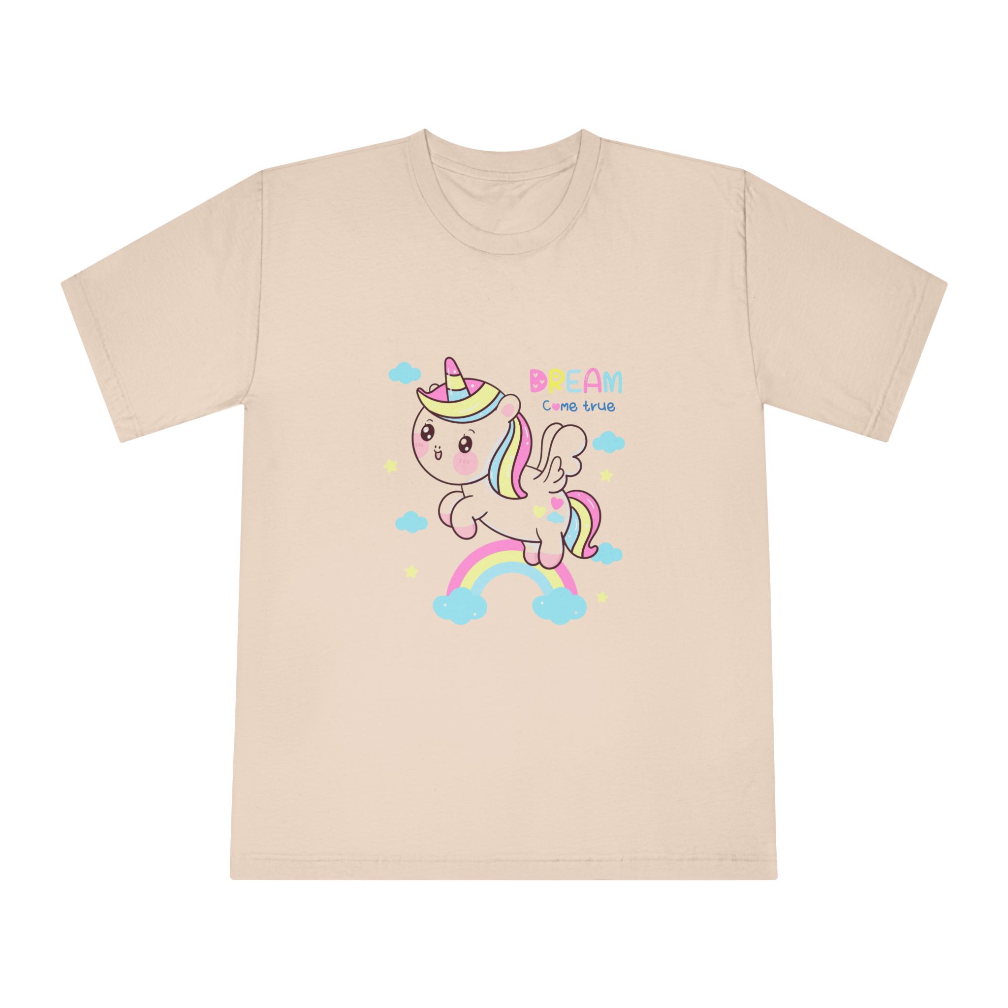 Cute Unicorn Pegasus Cartoon Fly Pastel Rainbow Kawaii Animal Unisex Classic Crewneck T Shirt - Image 9