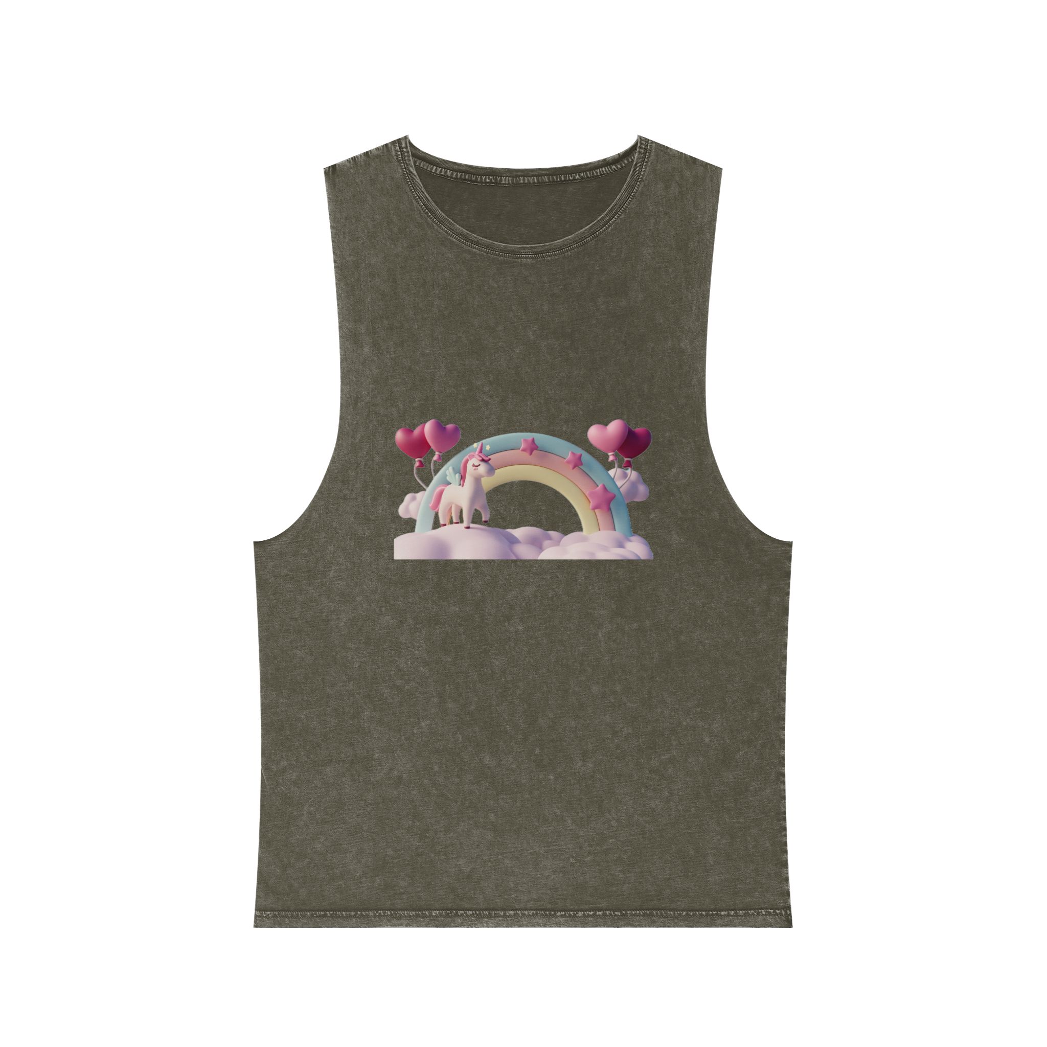 Unicorn V428 Unisex Stonewash Tank Top - Image 5