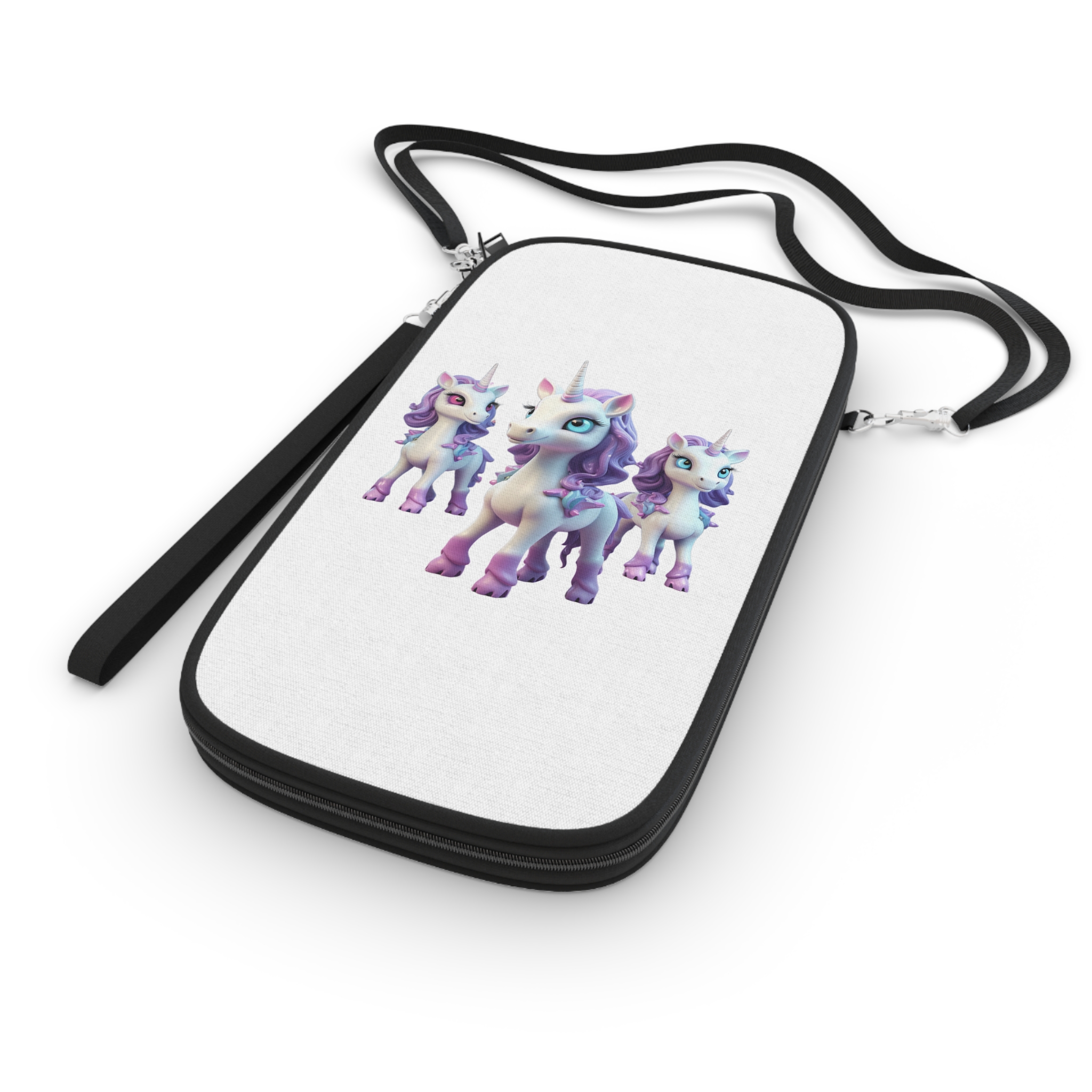 Mythical Unicorn Kids Figurine Style (2) Passport Wallet - Image 3
