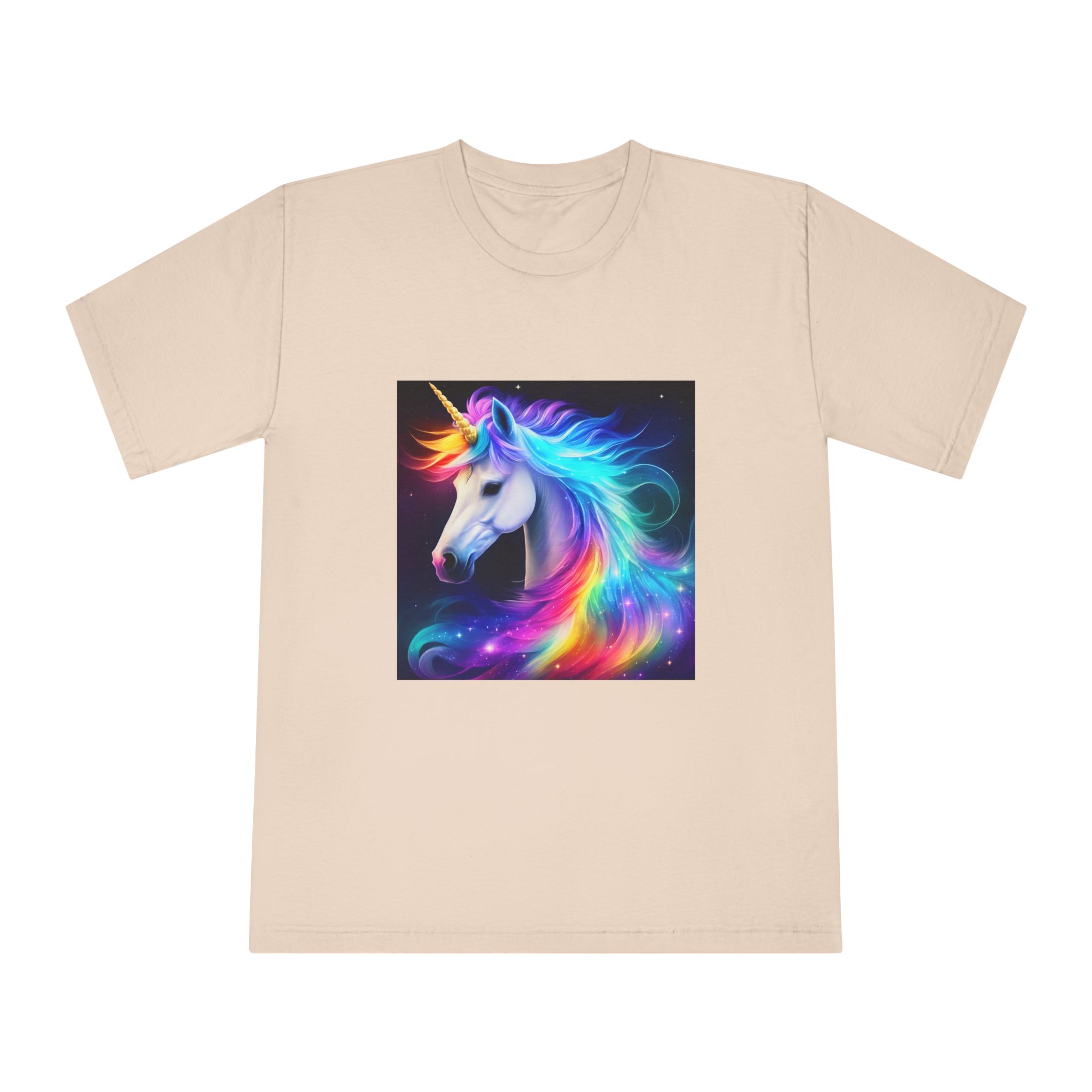 Portrait Unicorn Isolated Stars Background Generative Artificial Intelligence Unisex Classic Crewneck T Shirt - Image 9