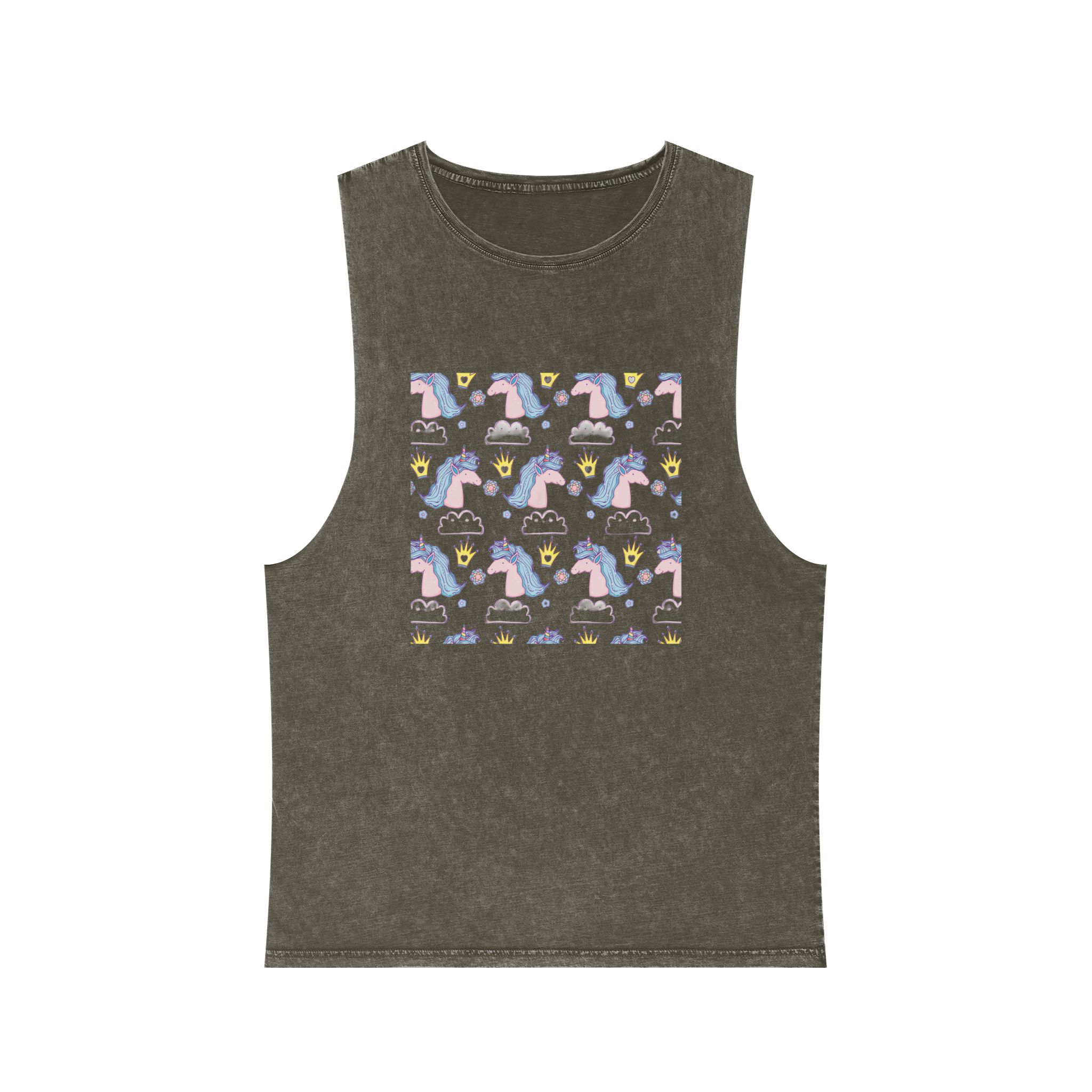 Unicorn V148 Unisex Stonewash Tank Top - Image 5