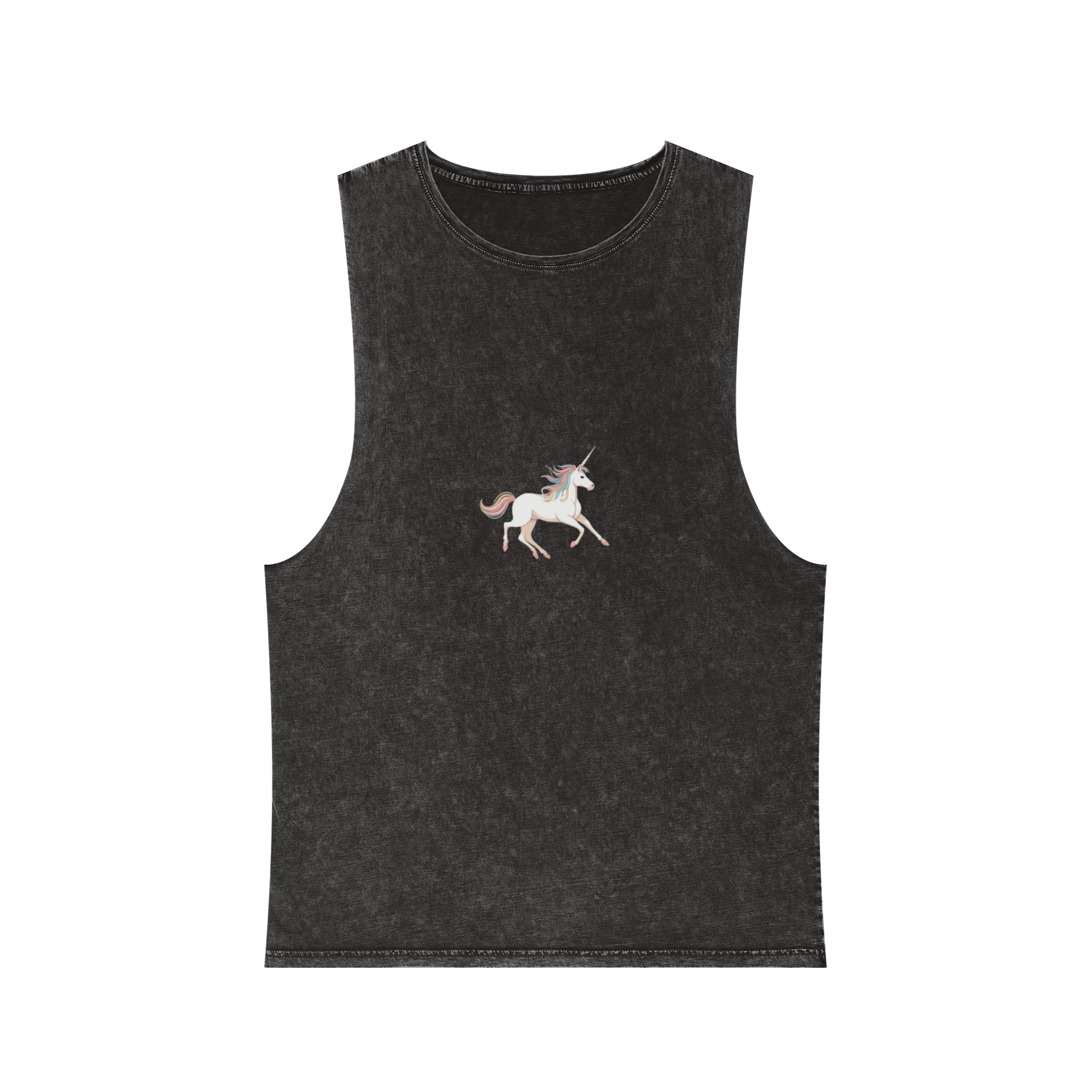 Beautiful Unicorn Running Magical Meadow Unicorn Background Images Whimsical Unicorn (53) Unisex Stonewash Tank Top