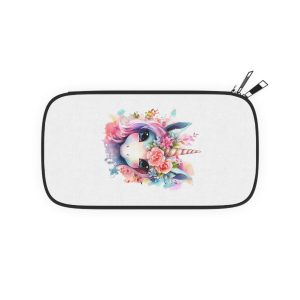 Cute Colorful Magic Unicorn With Flowers Watercolor Style (4) Passport Wallet