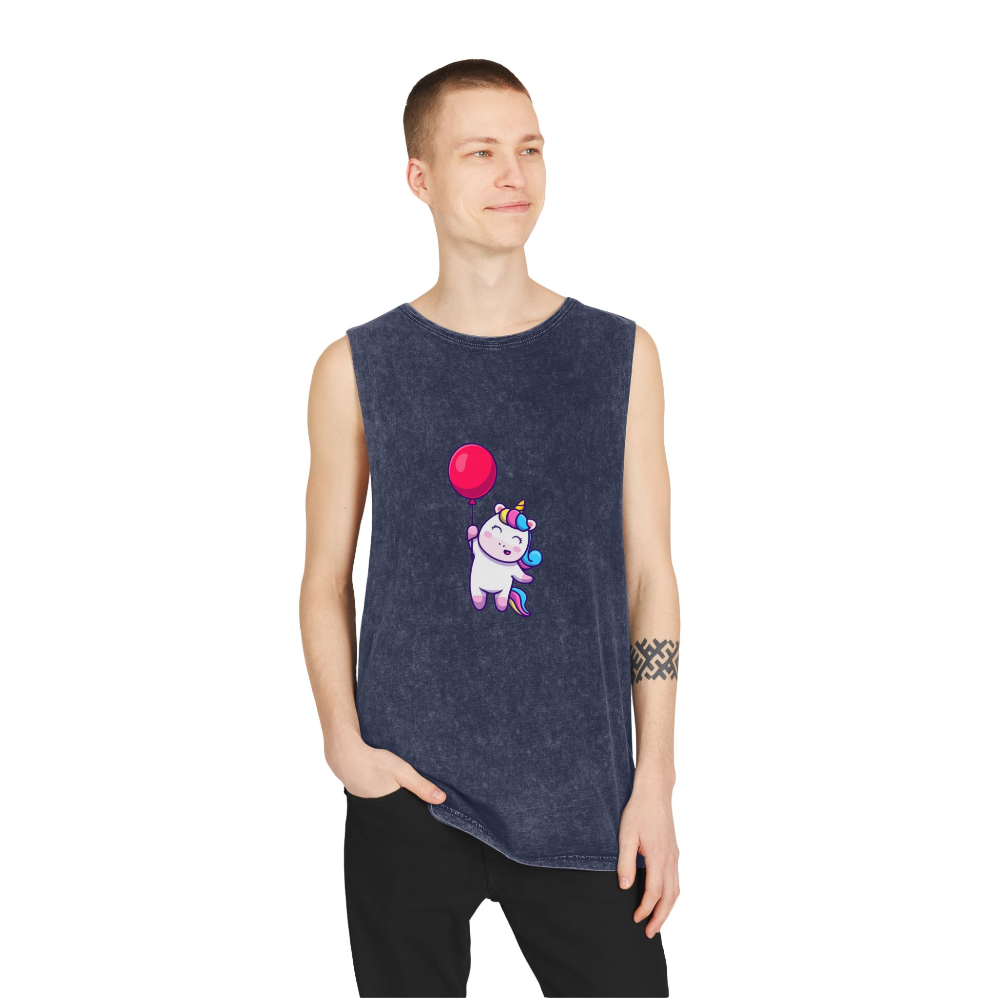 Unicorn V505 Copia Unisex Stonewash Tank Top - Image 15
