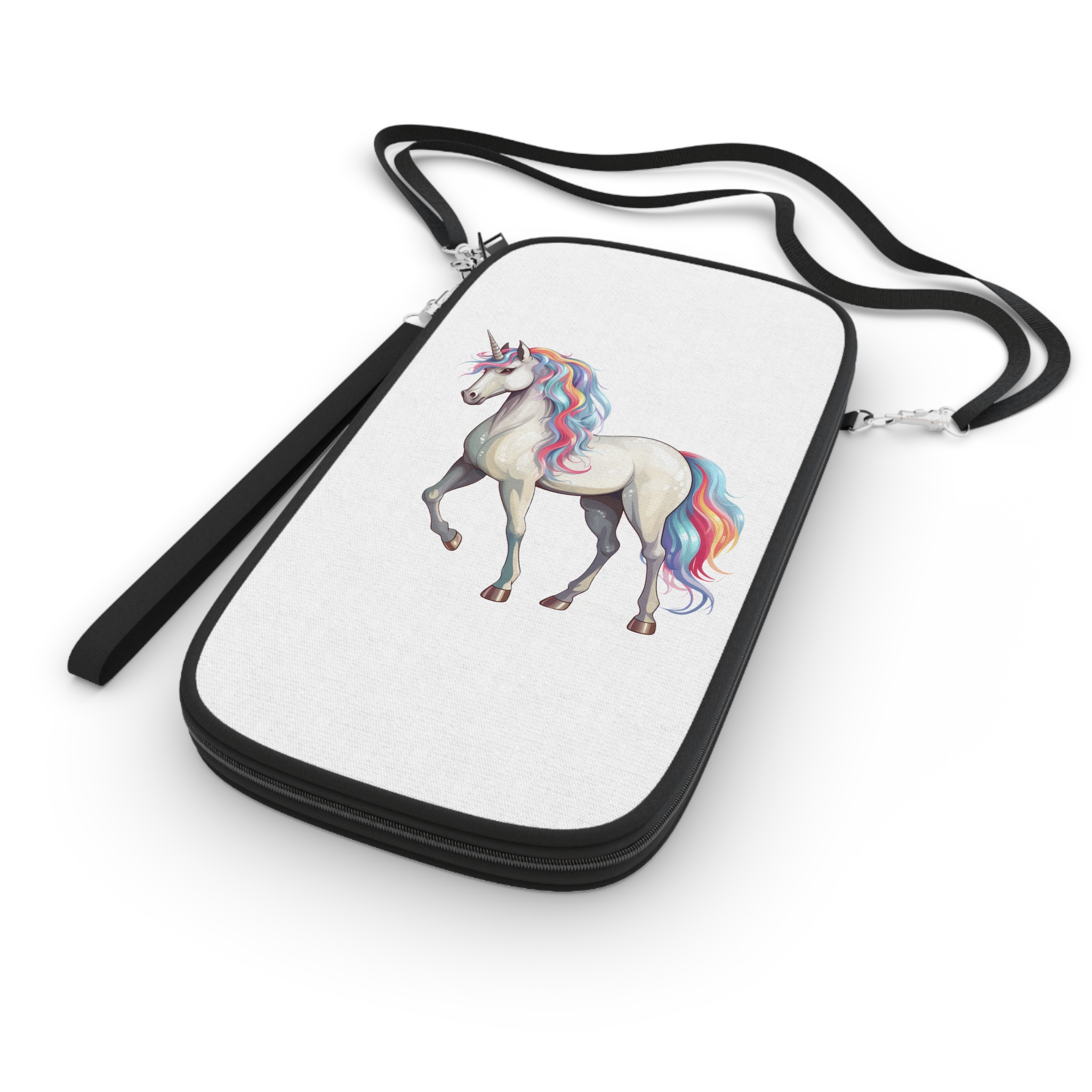 Fantasy Unicorn Isolated White Background Passport Wallet - Image 3