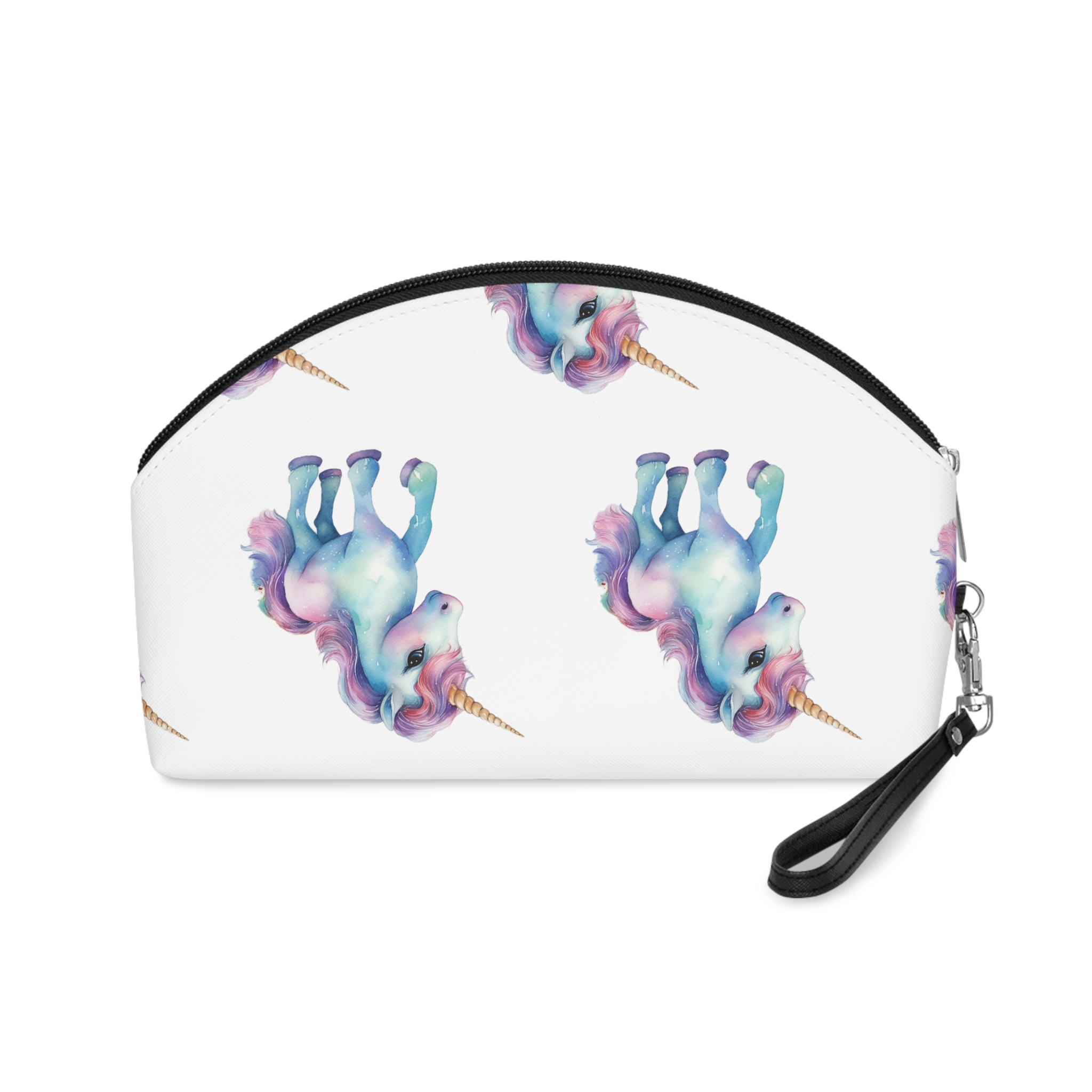 Unicorn With Colorful Mane Pink Mane Generative Ai Makeup Bag - Image 2