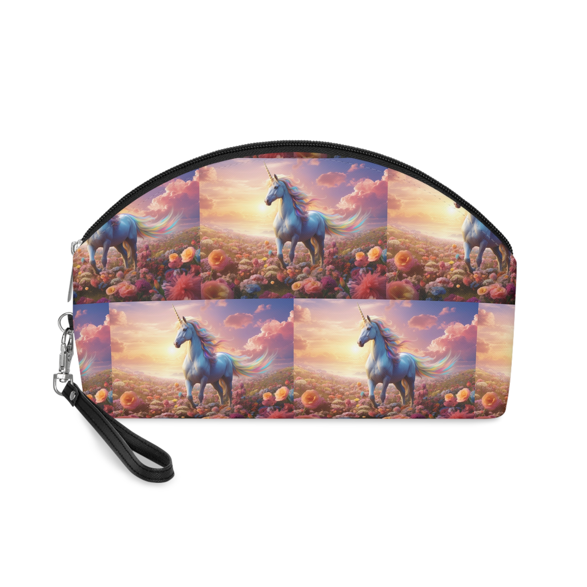Unicorn Flower Field Makeup Bag