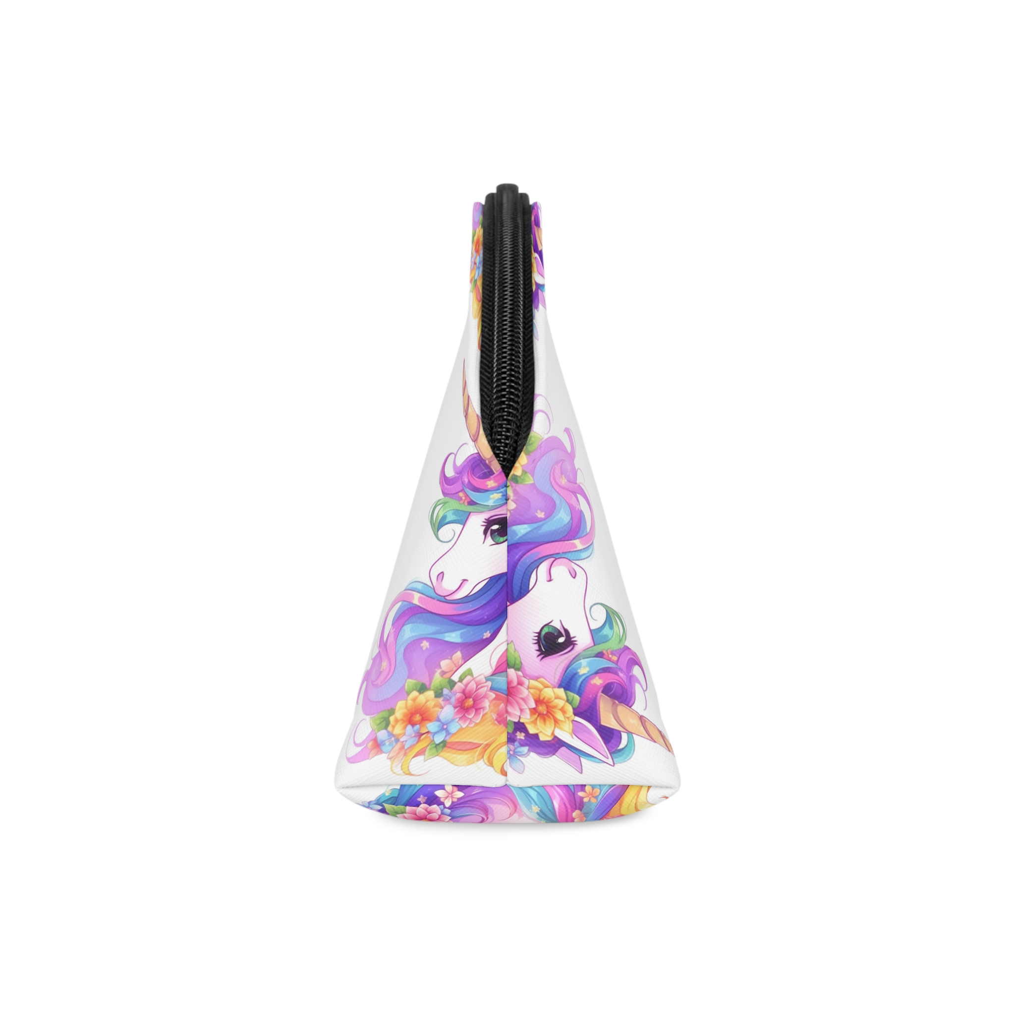 Cartoon Unicorn With Flower Crown Its Head Generative Ai Makeup Bag - Image 4