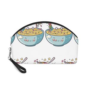 Cute Kawaii Unicorn Graphic Eating Ramen Makeup Bag