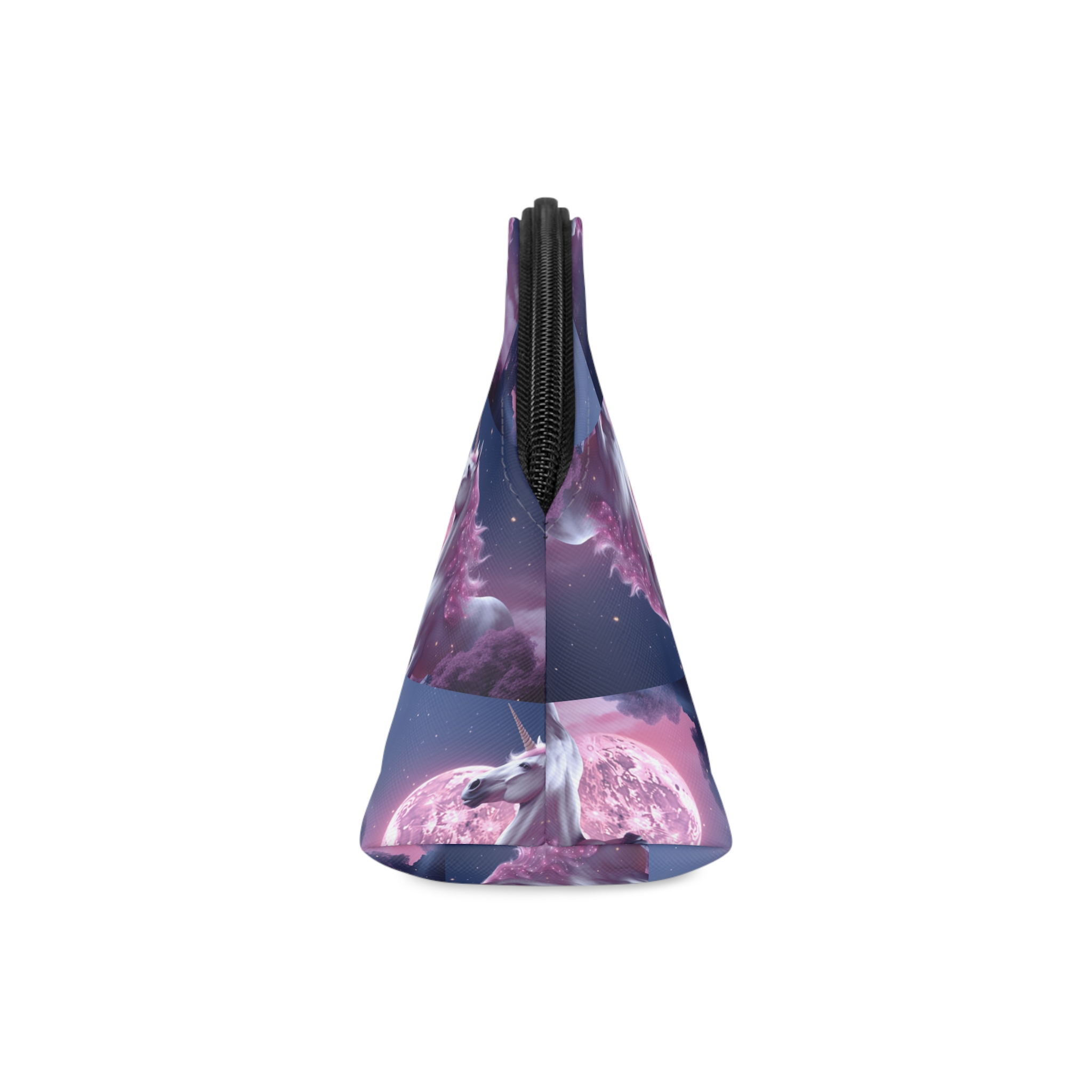 Pink Background With Unicorn Illustration Ai Generativexa Makeup Bag - Image 4