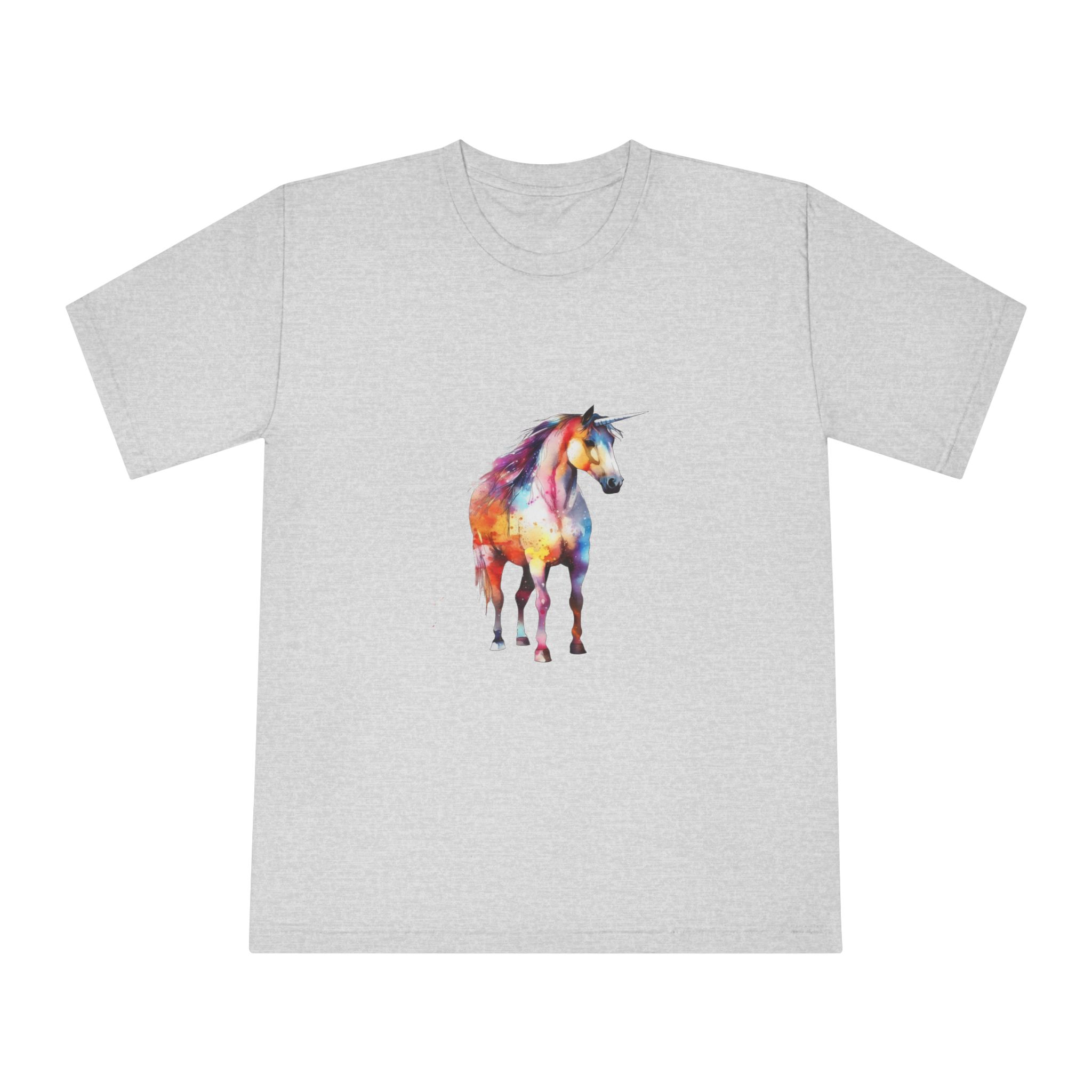 Unicorn With Rainbow Mane Tail Unisex Classic Crewneck T Shirt - Image 13