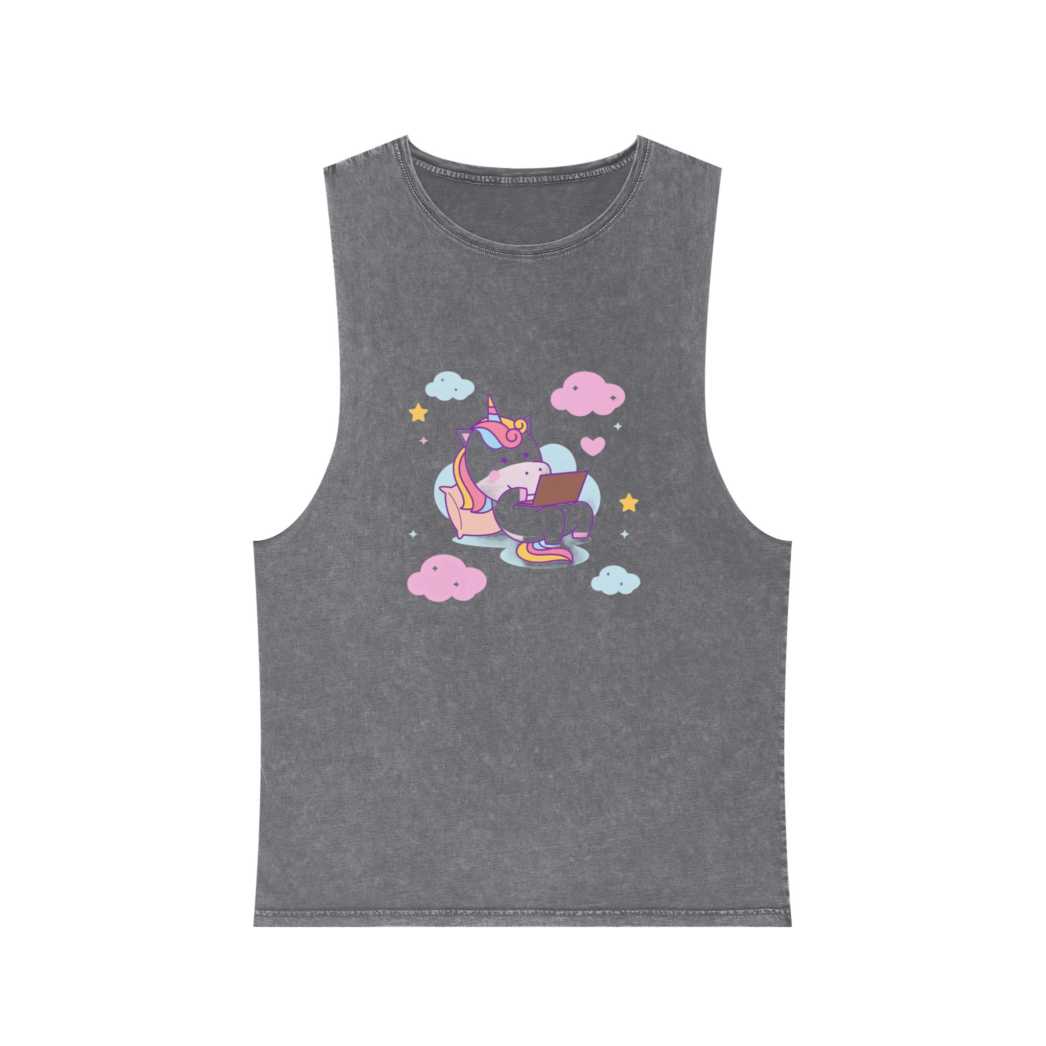 Unicorn V373 Unisex Stonewash Tank Top - Image 9