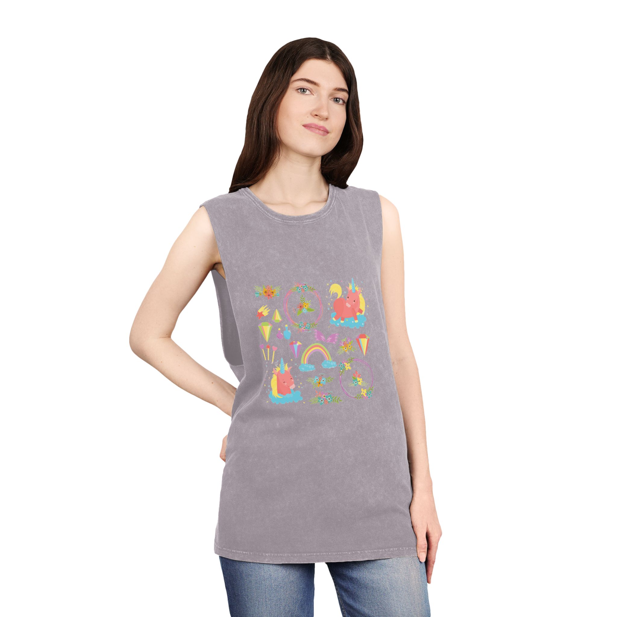 Unicorn V365 Unisex Stonewash Tank Top - Image 20