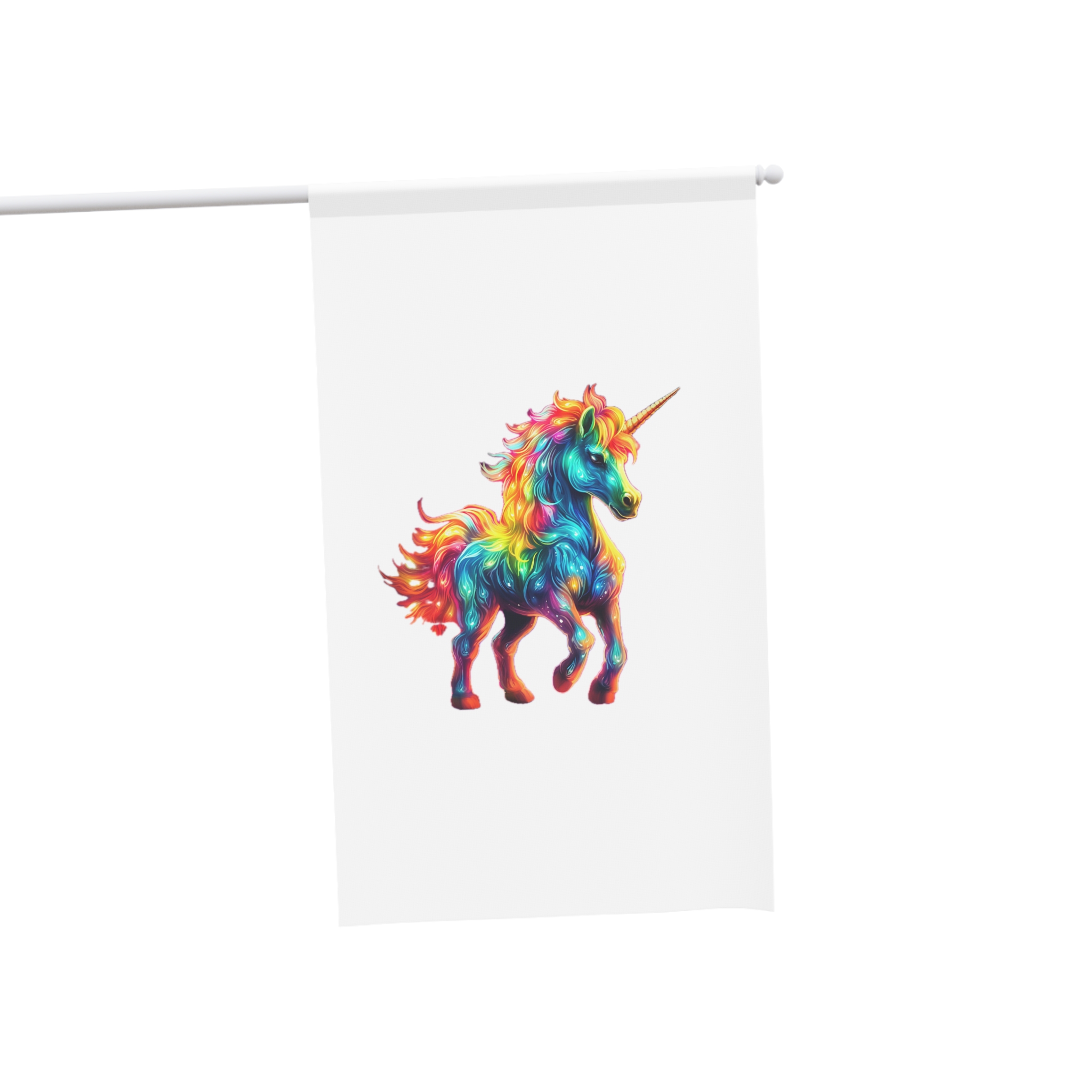 Unicorn With Colorful Mane Glowing Manes Purple Background Generative Ai House Banner - Image 3
