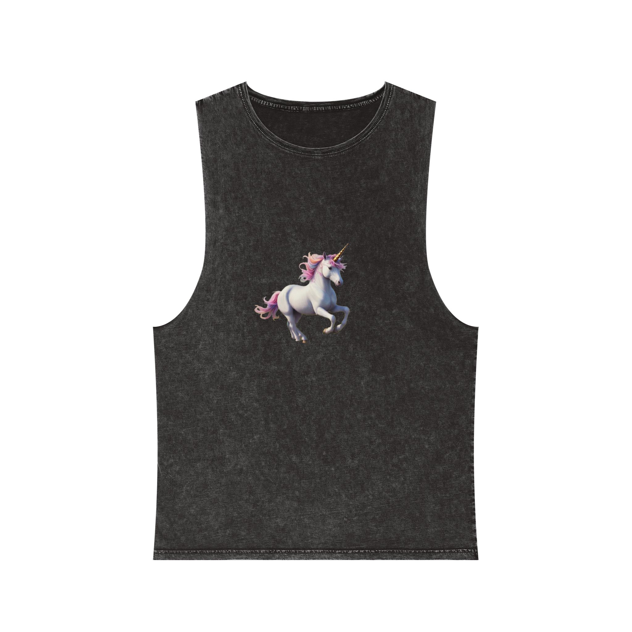 Beautiful Unicorn Running Magical Meadow Unicorn Background Images Whimsical Unicorn (85) Unisex Stonewash Tank Top