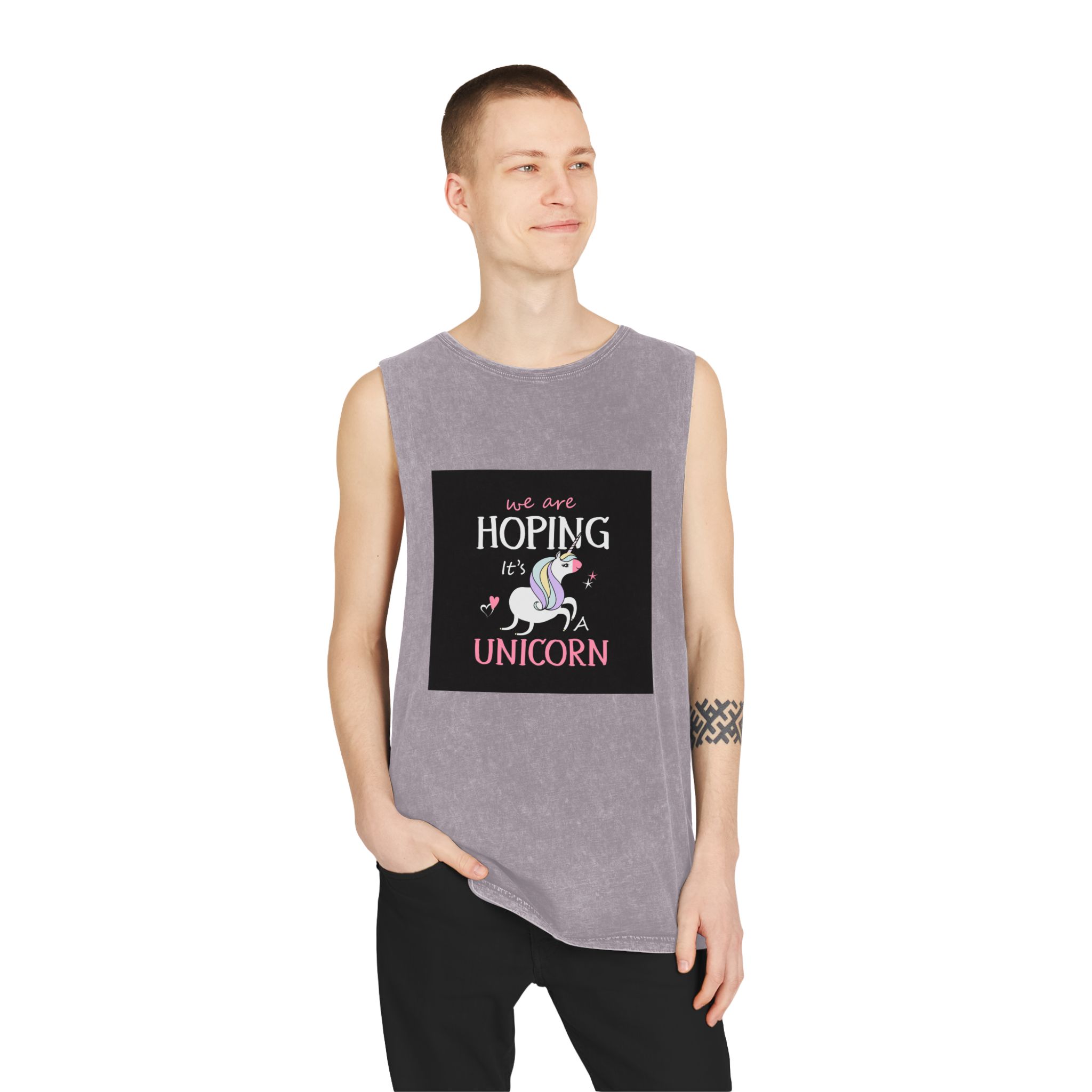 Unicorn 15 Unisex Stonewash Tank Top - Image 19