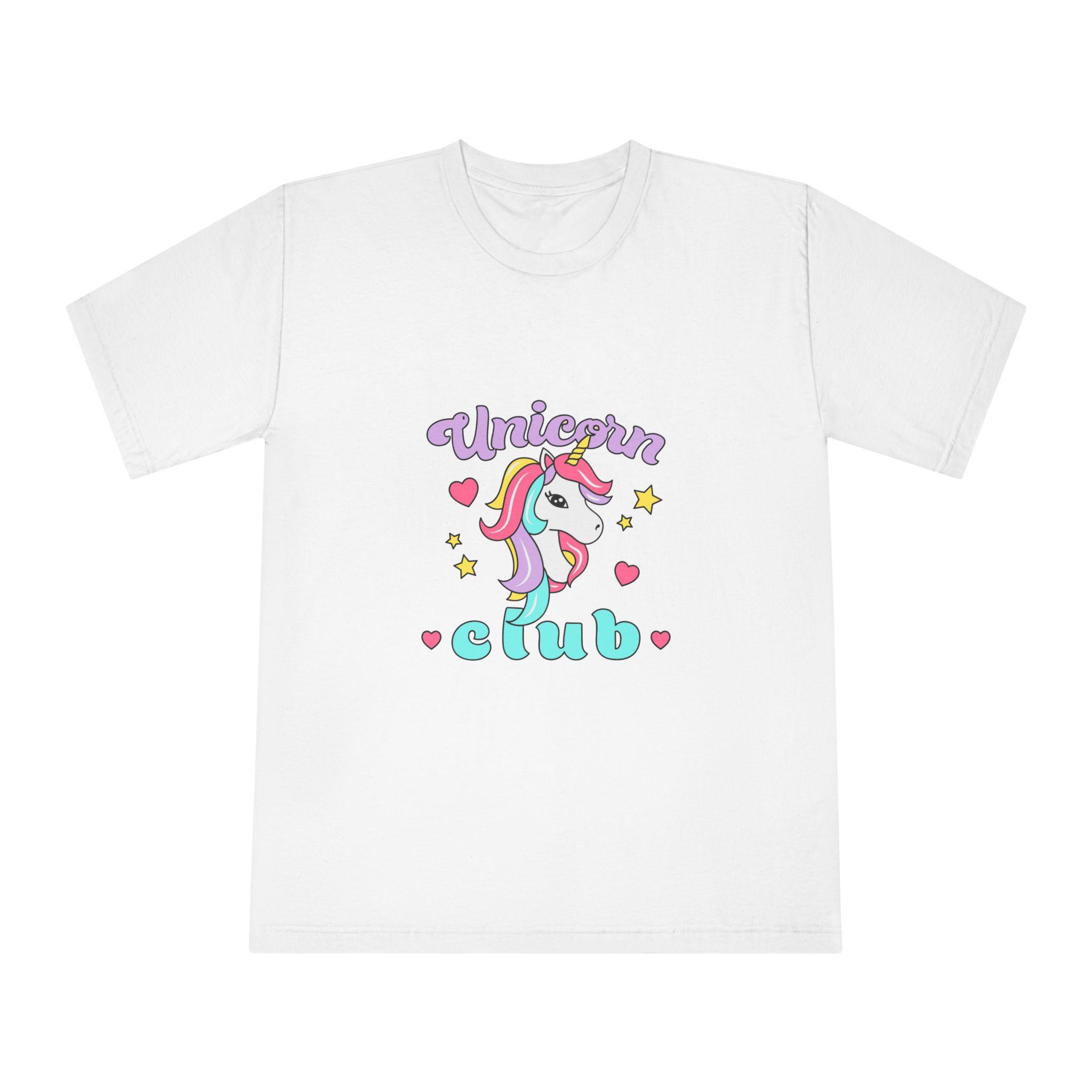 Unicorn Club Text With Colorful Hair Unicorn Unisex Classic Crewneck T Shirt
