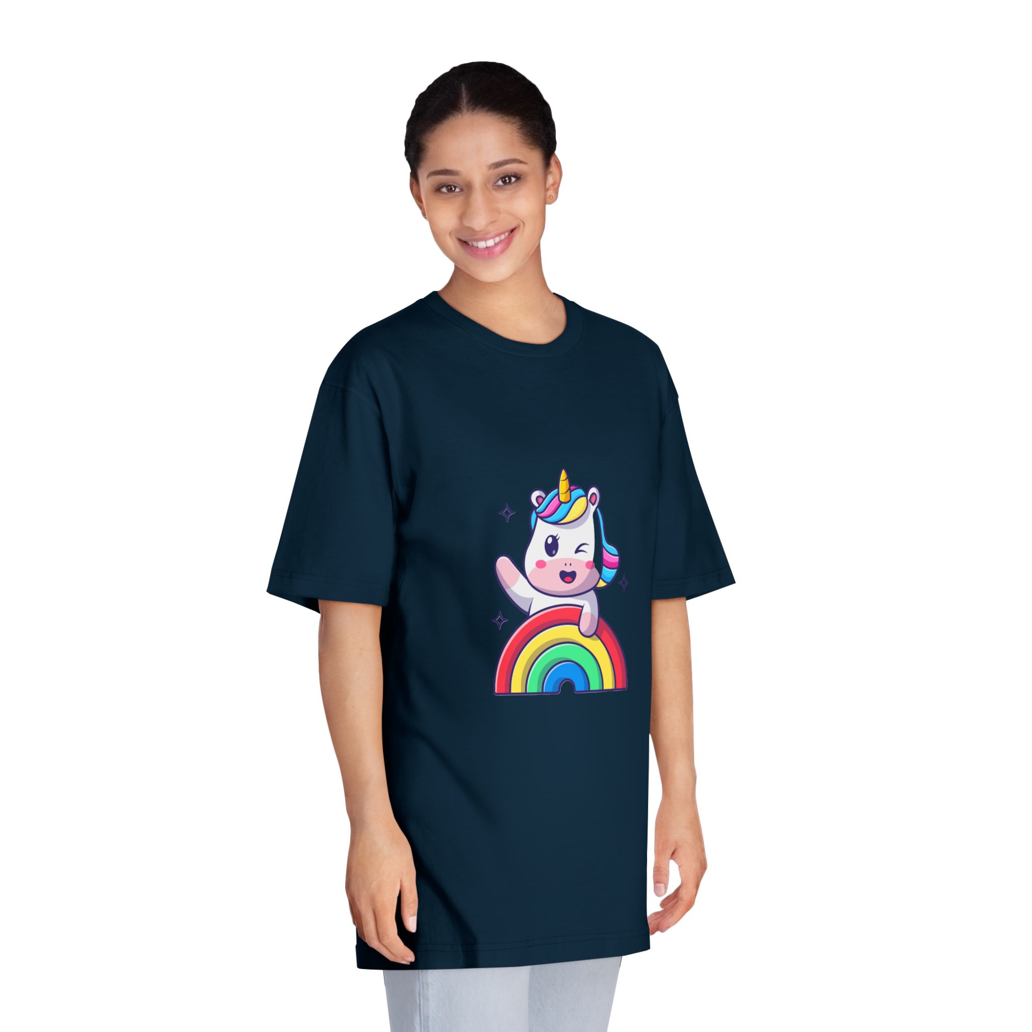 Cute Unicorn Rainbow Unisex Classic Crewneck T Shirt - Image 19