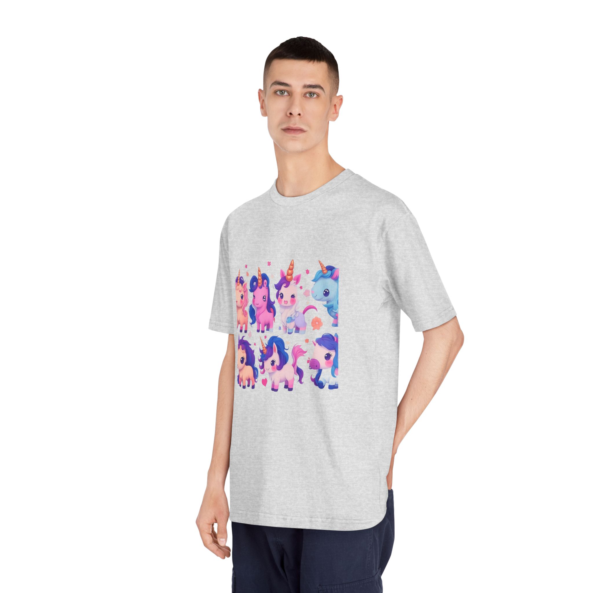 Cute Unicorn Stickers Unisex Classic Crewneck T Shirt - Image 16