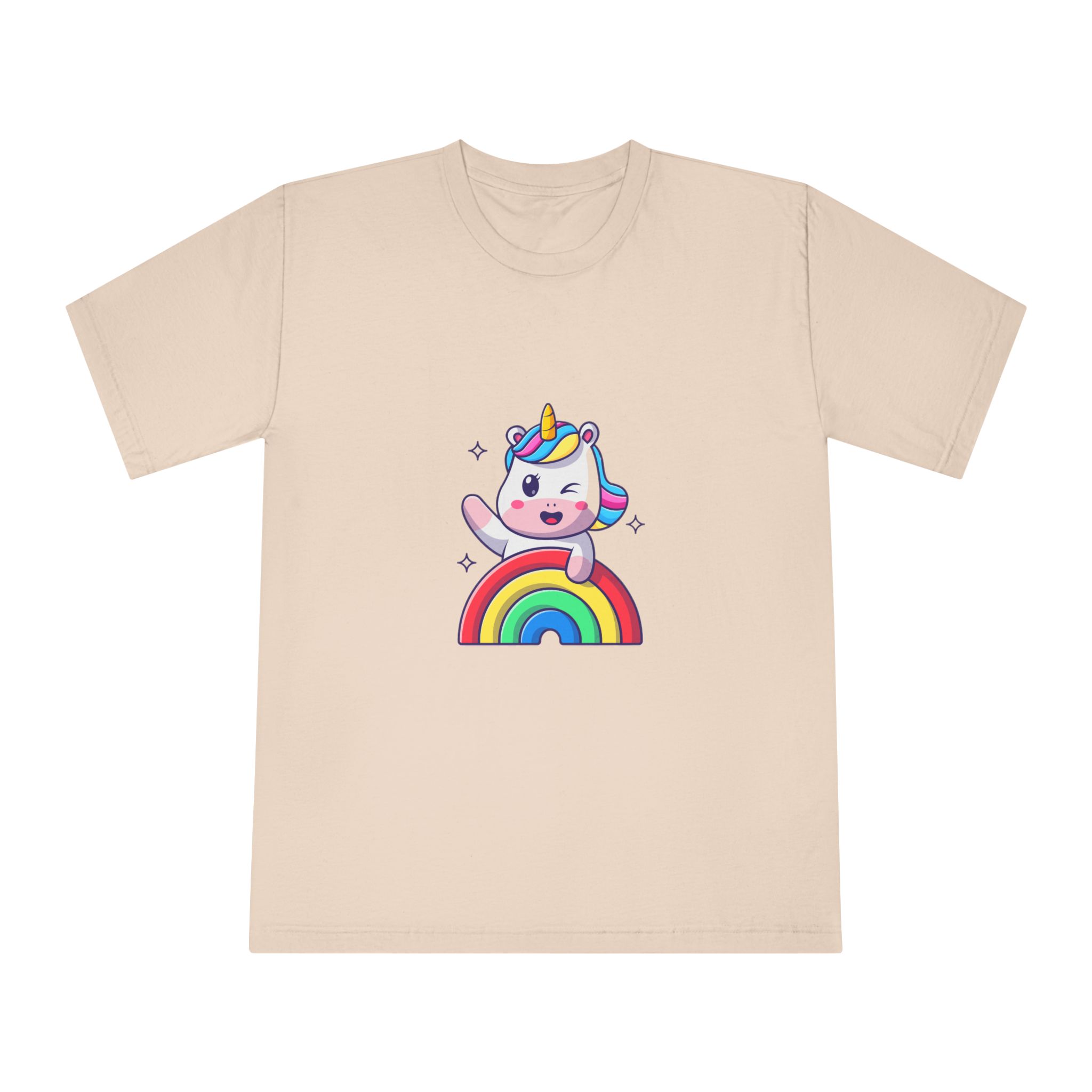 Cute Unicorn Rainbow Unisex Classic Crewneck T Shirt - Image 9