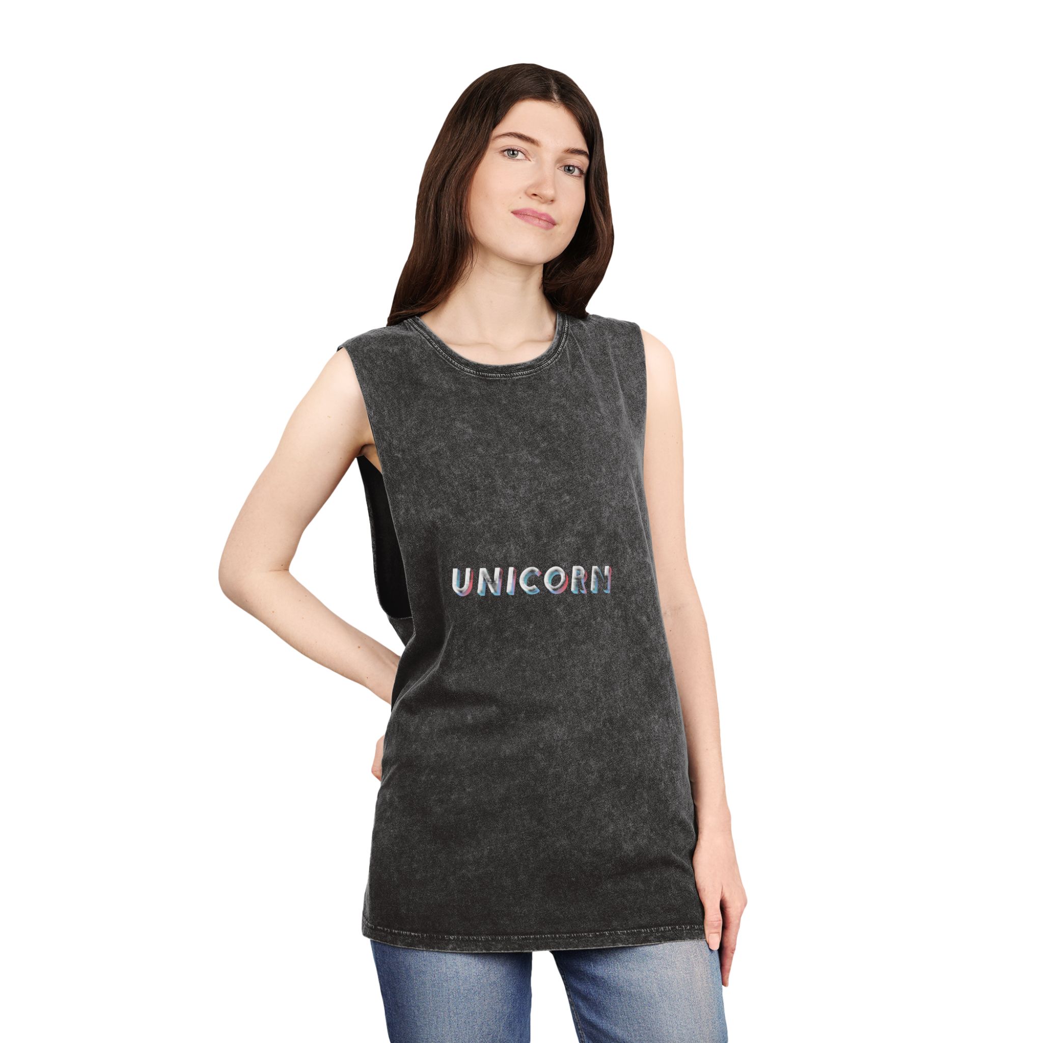 Job153 Wit 40a Unisex Stonewash Tank Top - Image 4