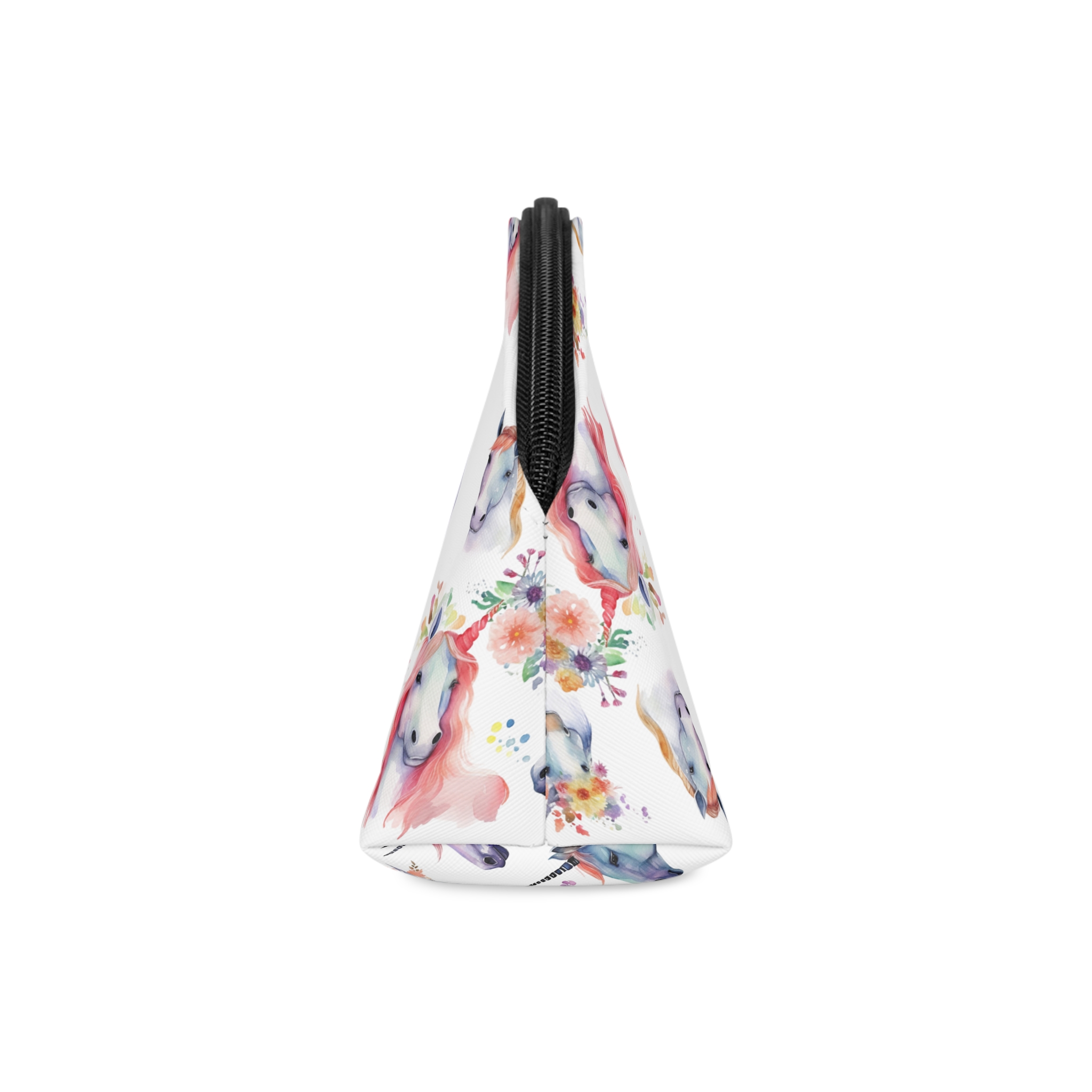 There Are Four Unicorns With Flowers Their Heads Generative Ai Makeup Bag - Image 4