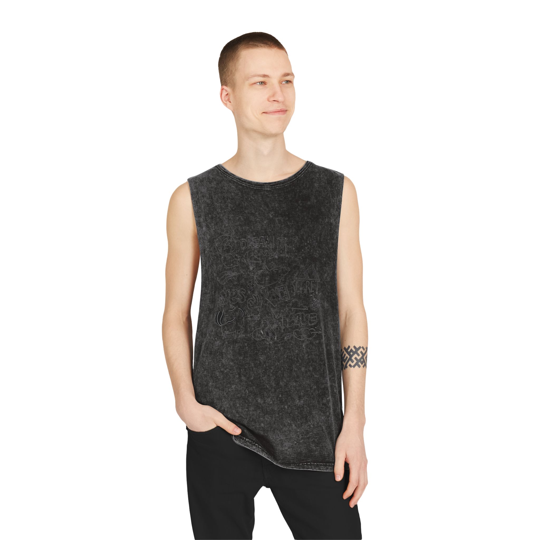 Unicorn V146 Unisex Stonewash Tank Top - Image 3