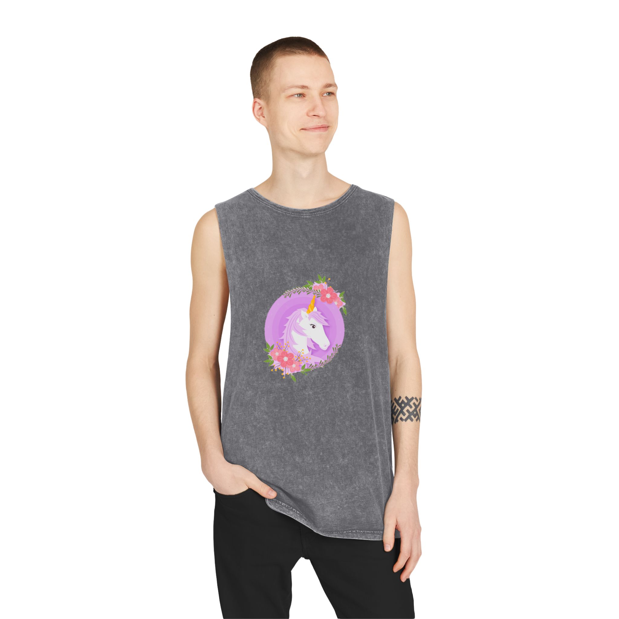 Unicorn V304 Unisex Stonewash Tank Top - Image 11